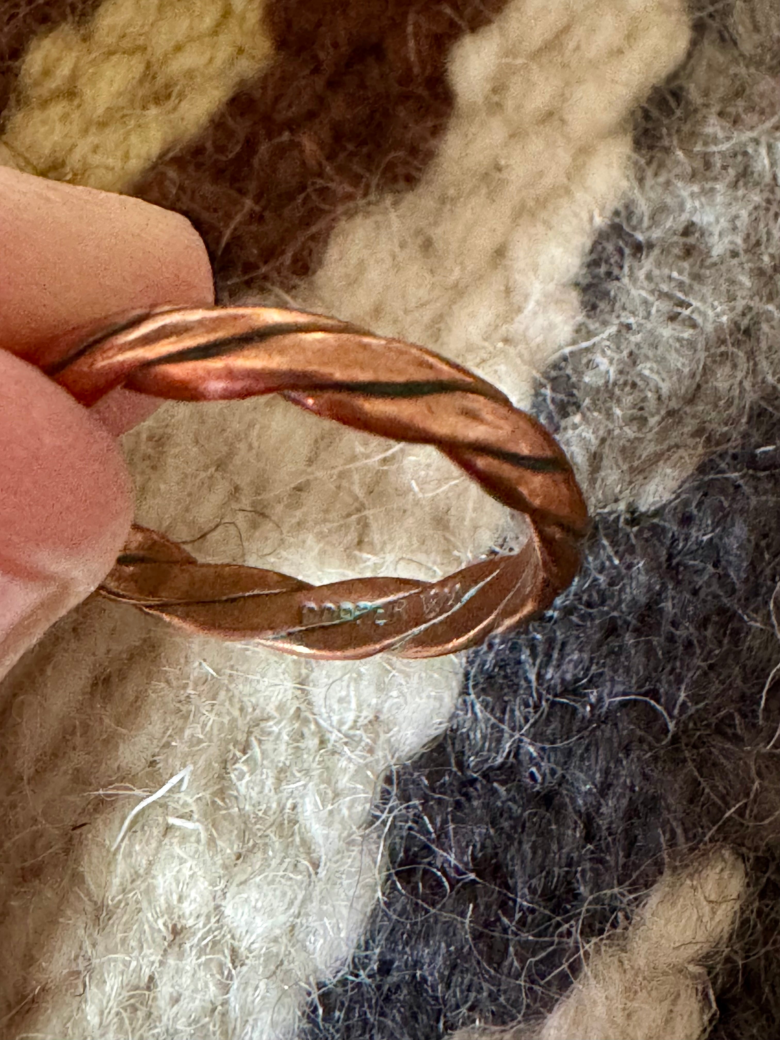 Vintage Handmade Copper Ring