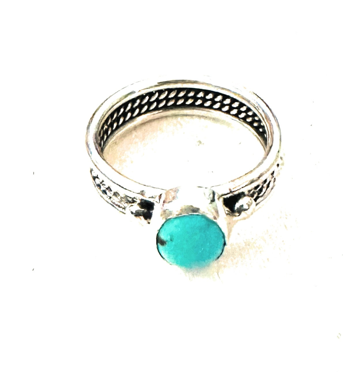 Navajo Turquoise & Sterling Silver Ring Size 5.5