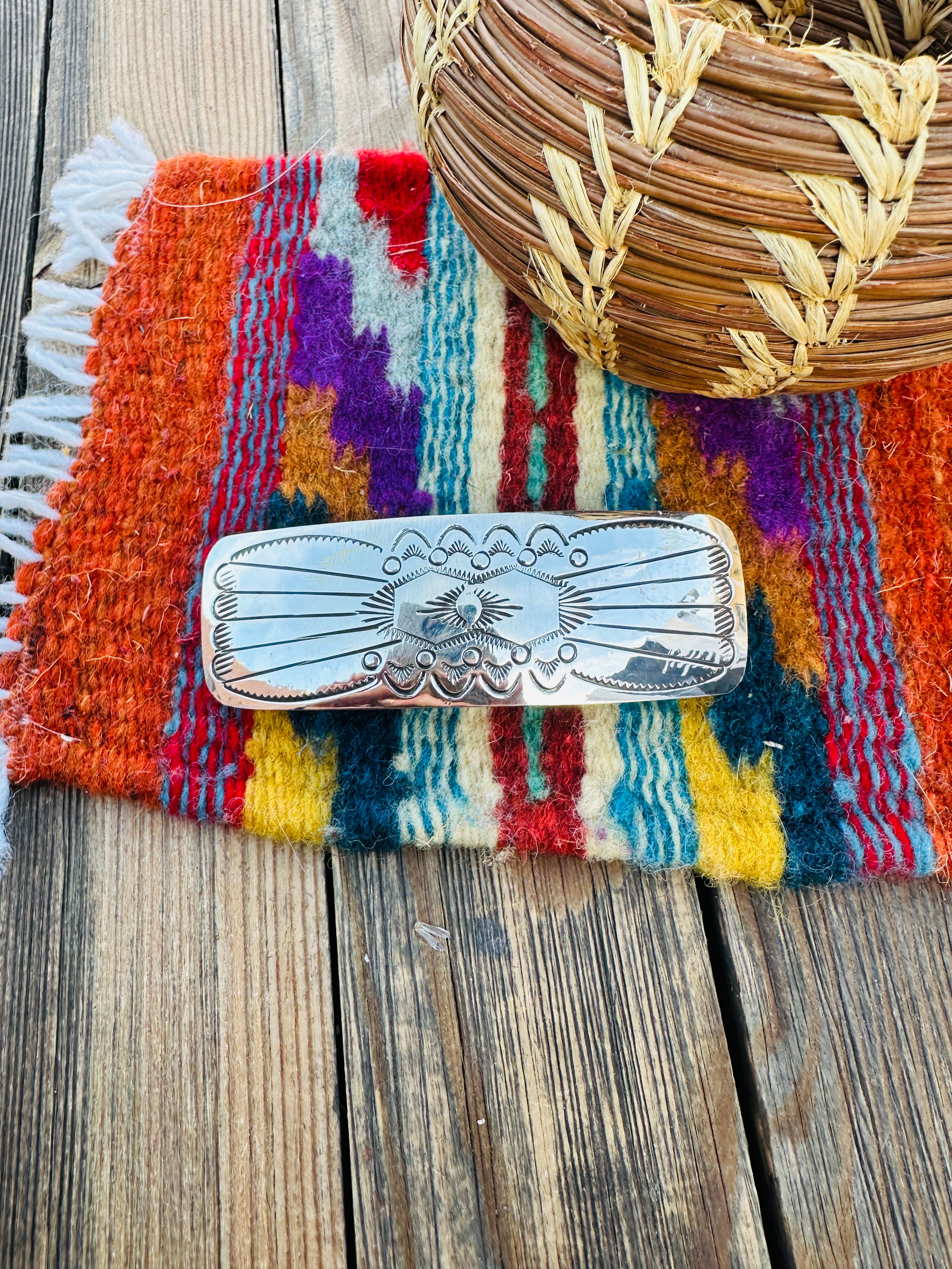 Handcrafted Sterling Silver Hair Barrette
