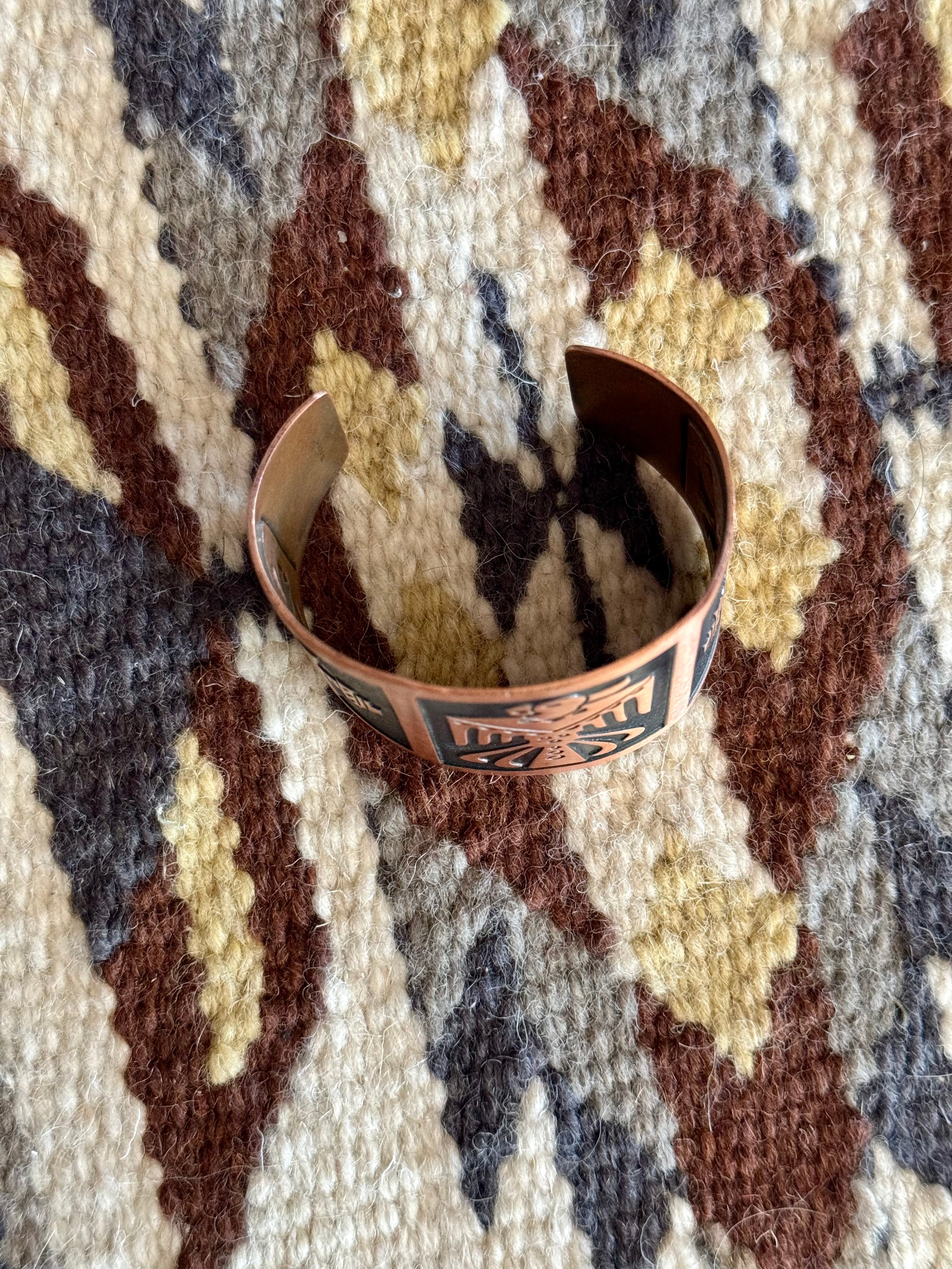 Vintage Handmade Copper Cuff Bracelet