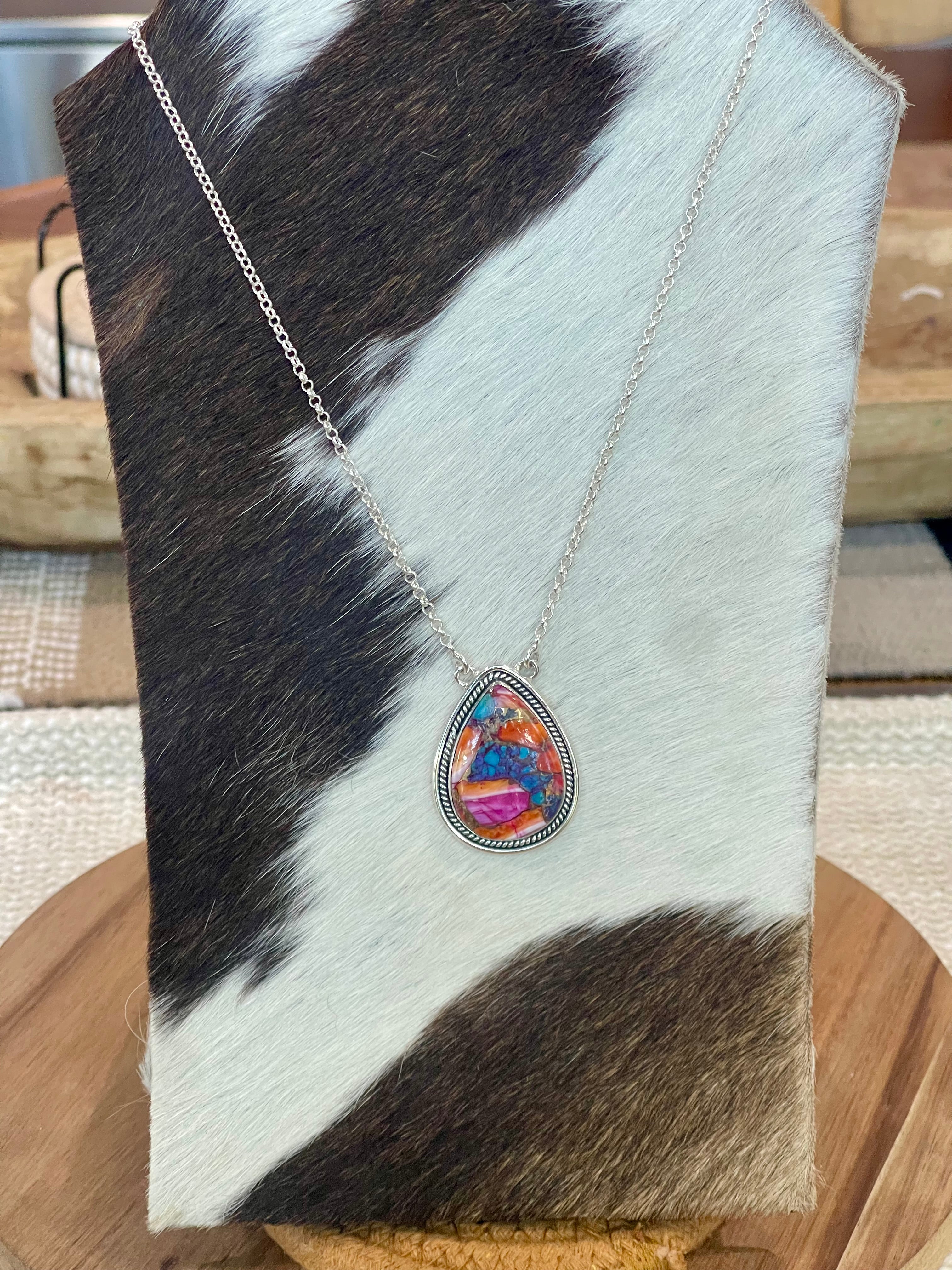 Handcrafted Sterling Silver & Pink Dream Mojave Necklace