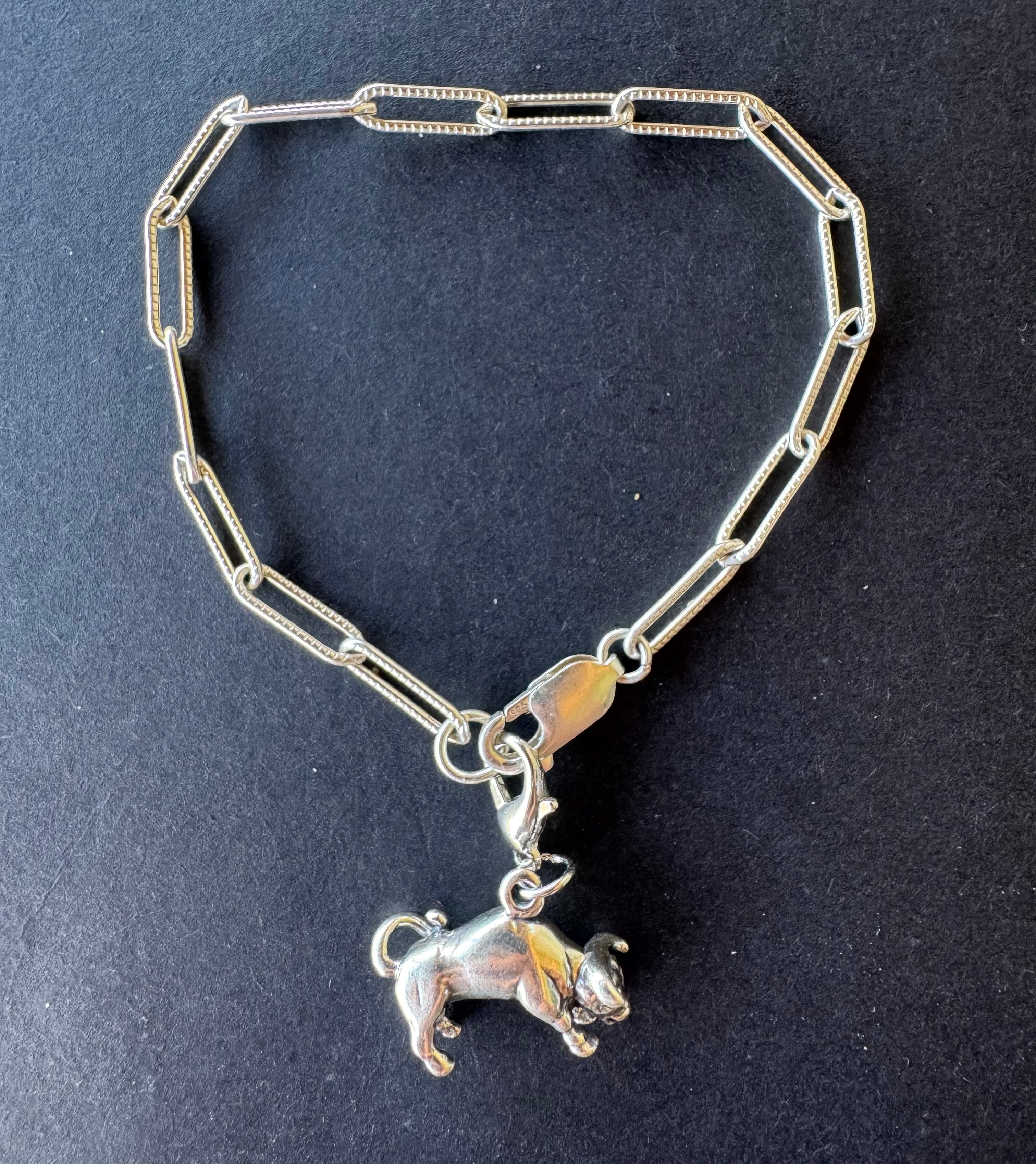 Handcrafted Sterling Silver Taurus/ Bull Charm