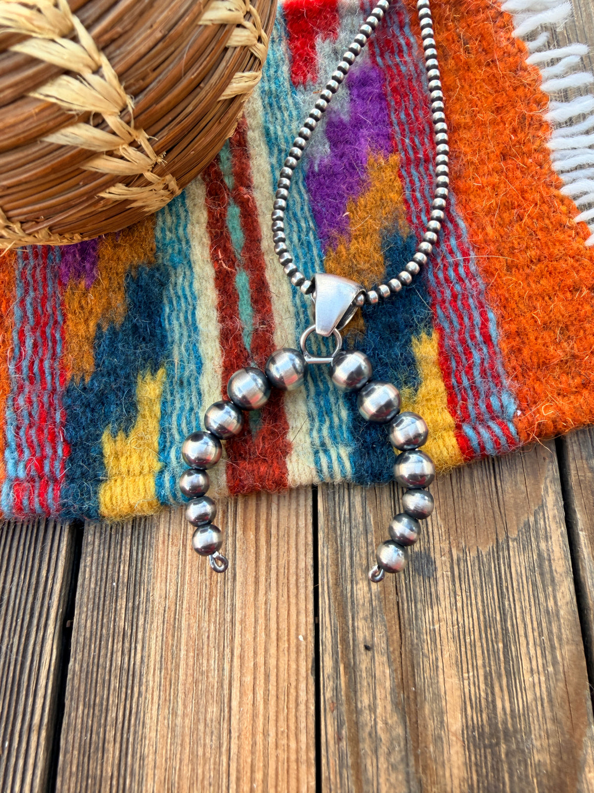 Handcrafted Sterling Silver Pearl Beaded Naja Pendant