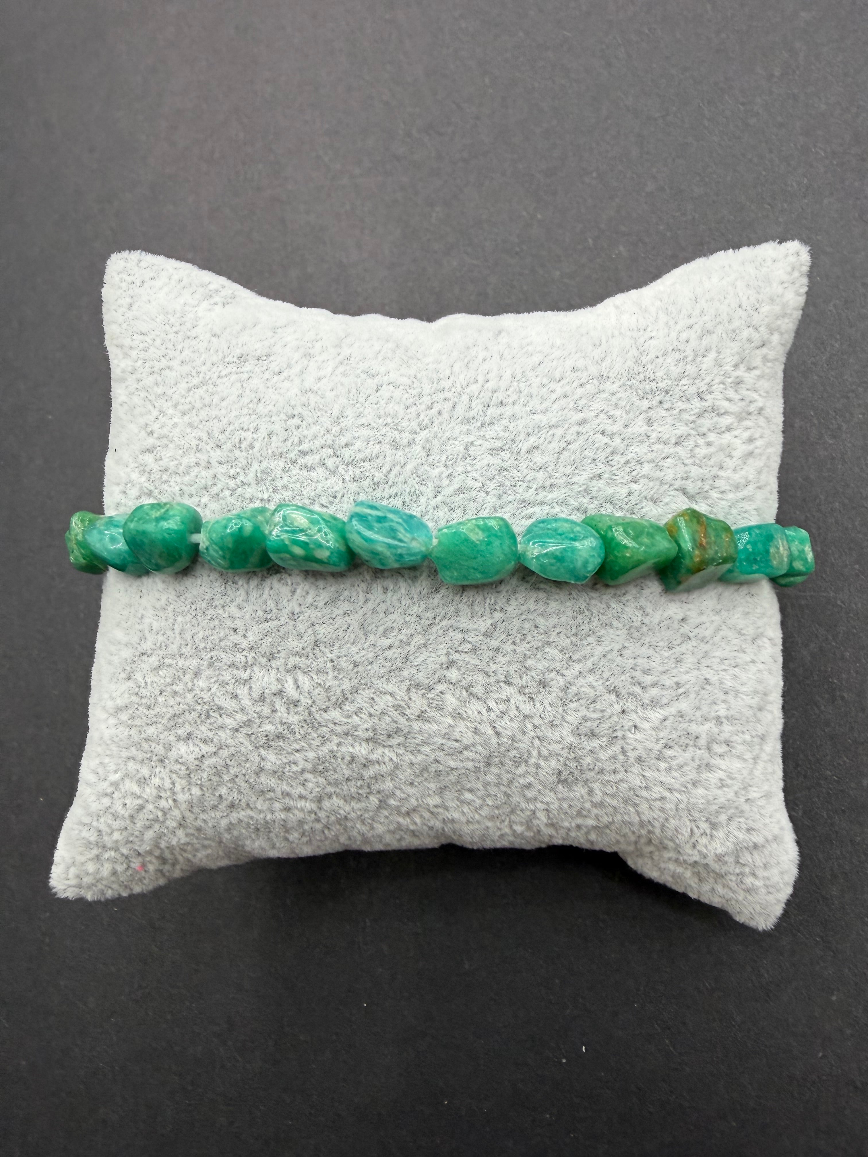 Amazonite Nugget Stretch Bracelet