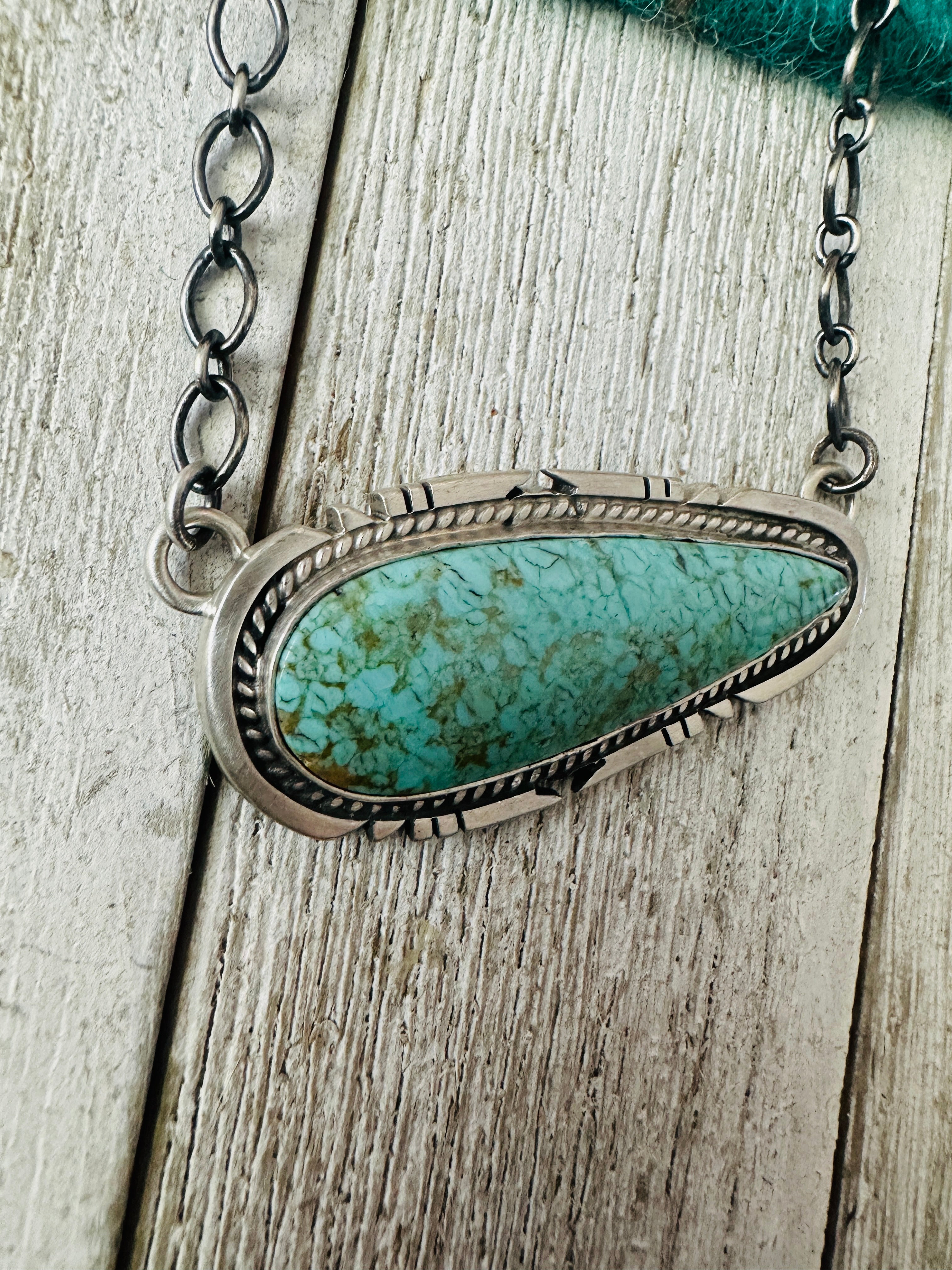 Navajo Sterling Silver & Turquoise Necklace