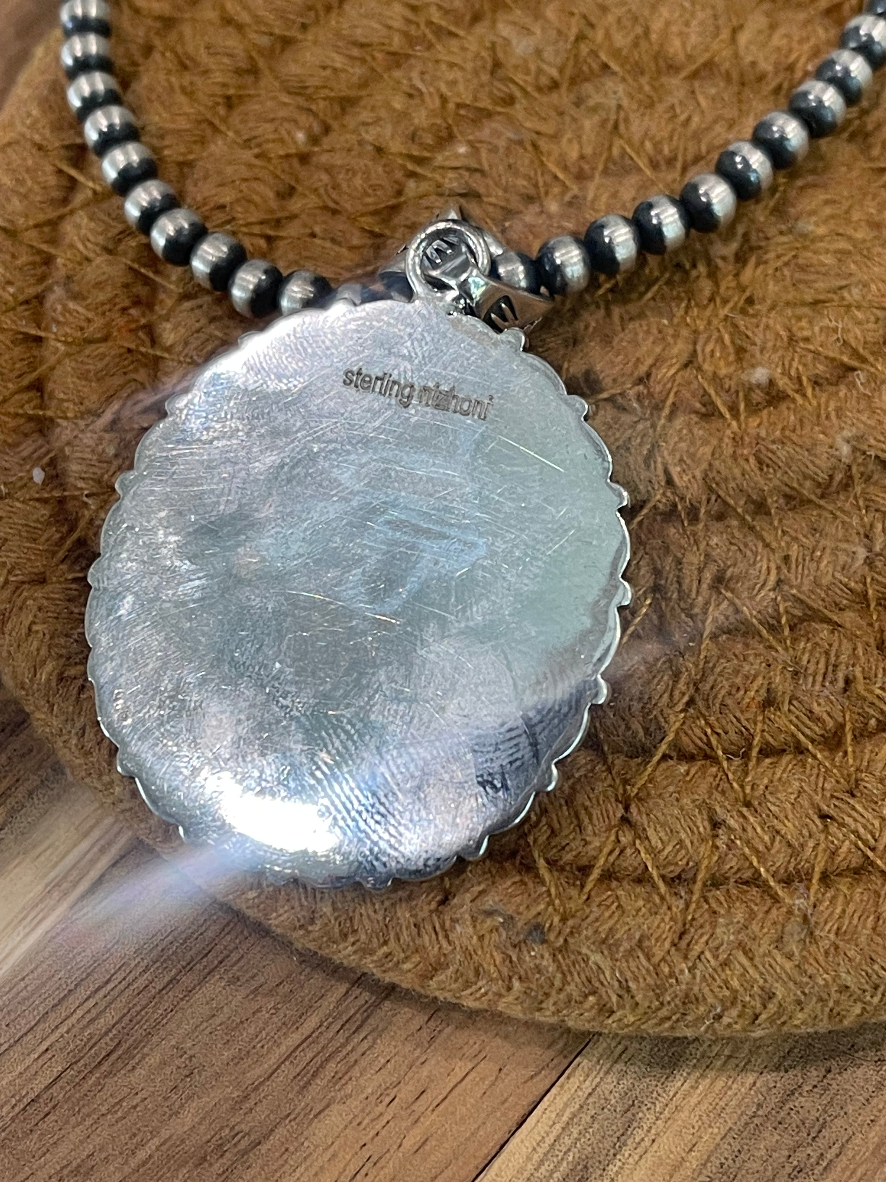 Handmade Sterling Silver & Sonoran Mountain Turquoise Pendant