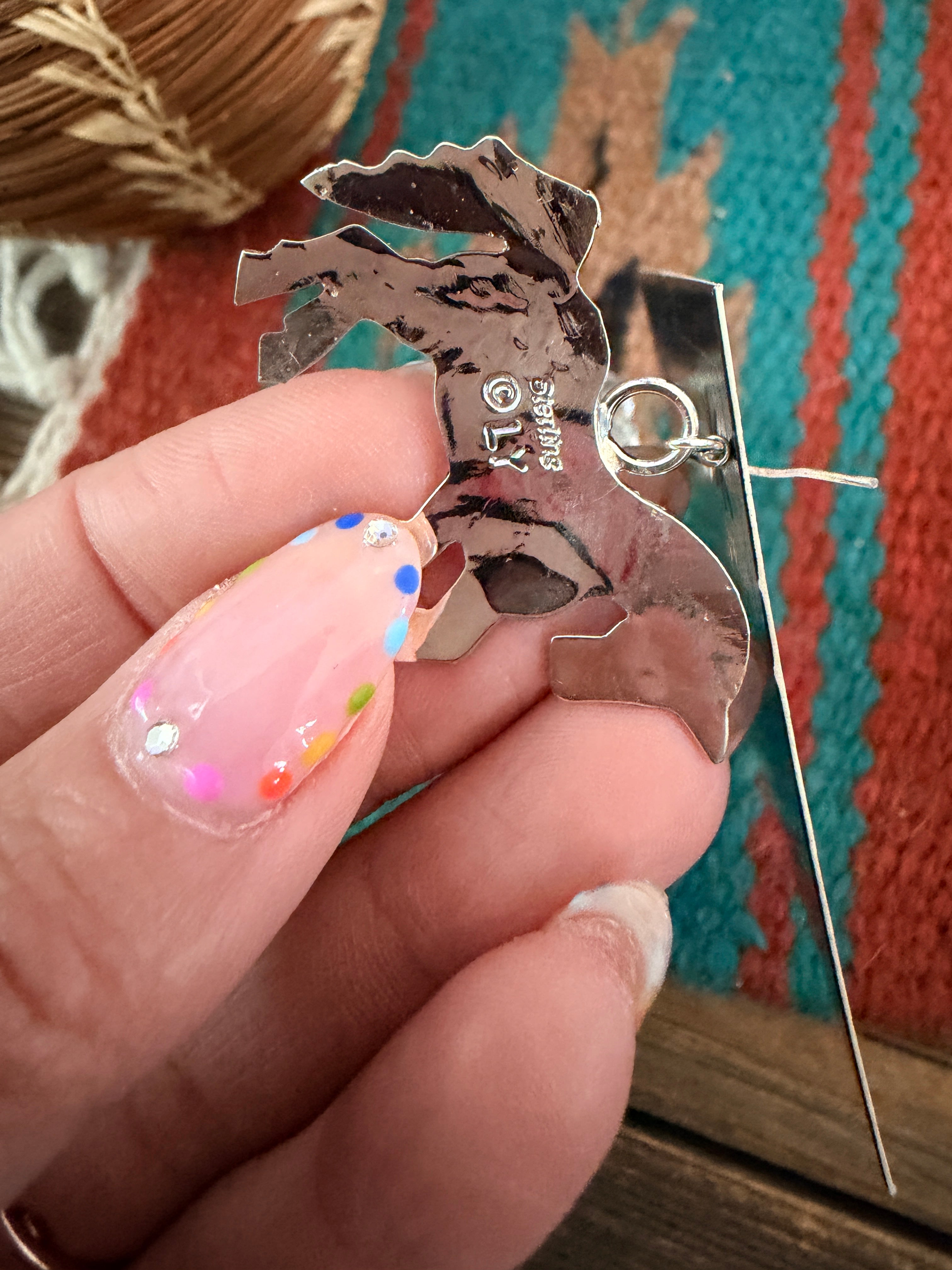 Handcrafted Sterling Silver Horse Dangle Earrings