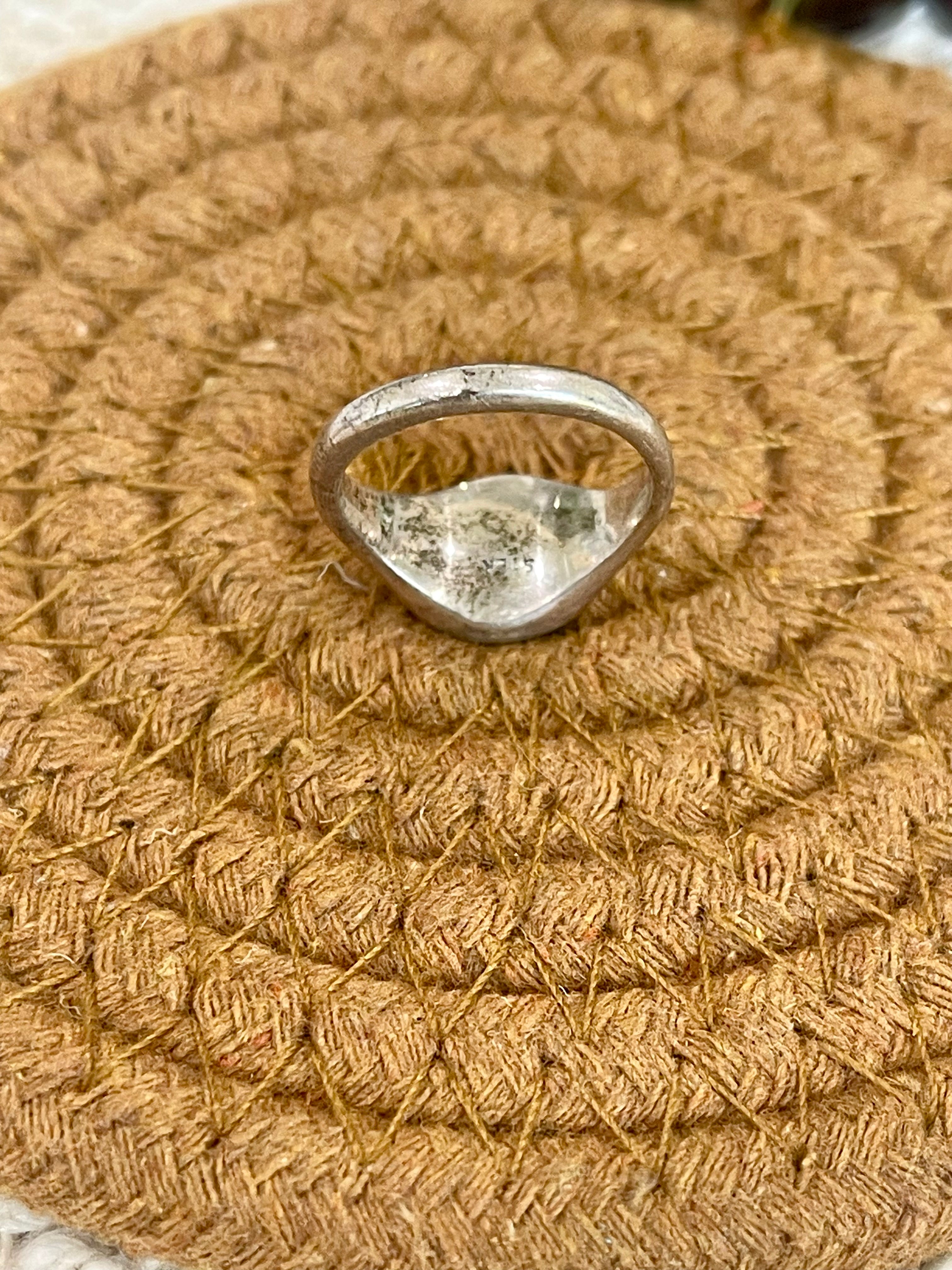 Old Pawn Vintage Sterling Silver & Multi Stone Sz 6 Ring