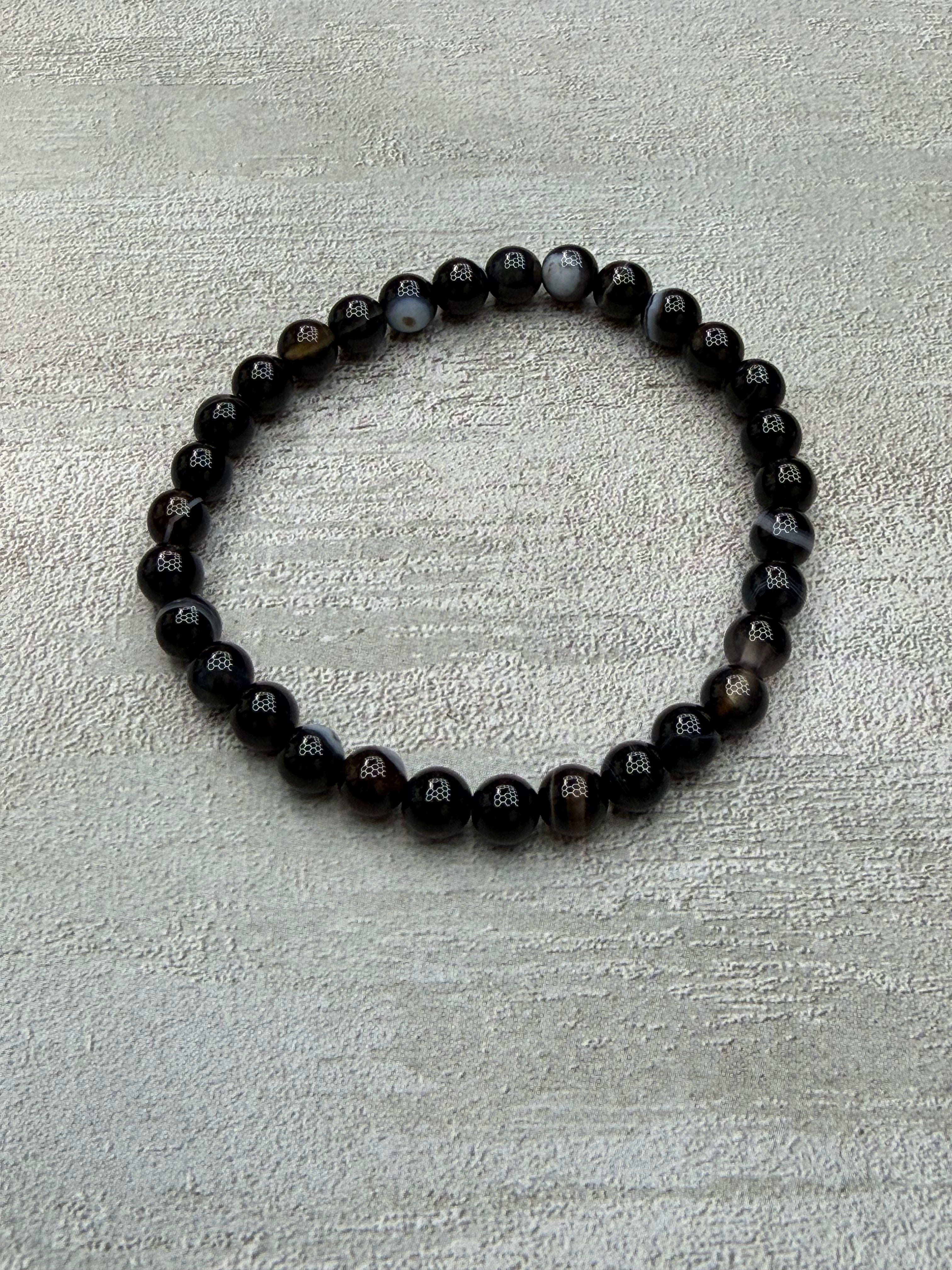 Banded Agate 4mm Beaded Stretch Bracelet