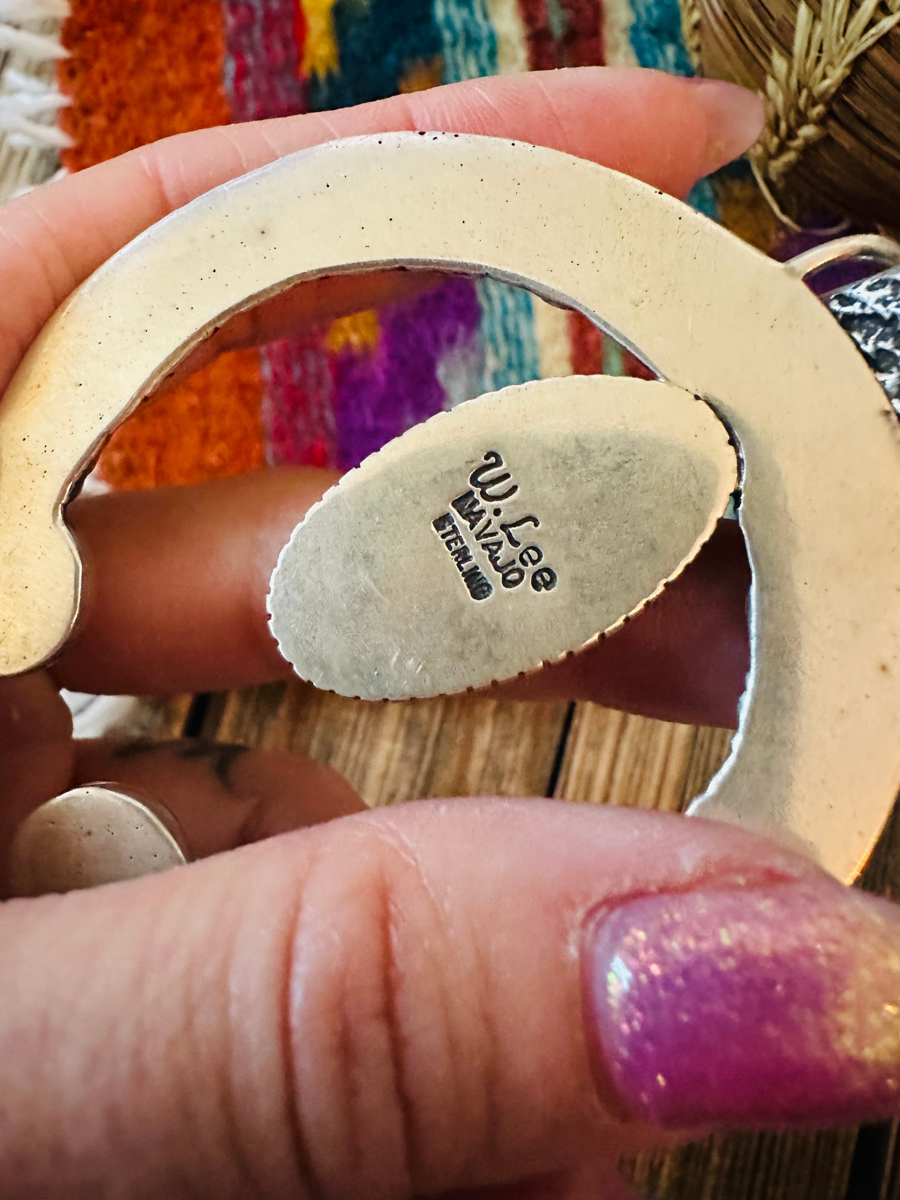 Handcrafted Sterling Silver & Golden Hills Turquoise Naja Pendant by Wyatt Lee