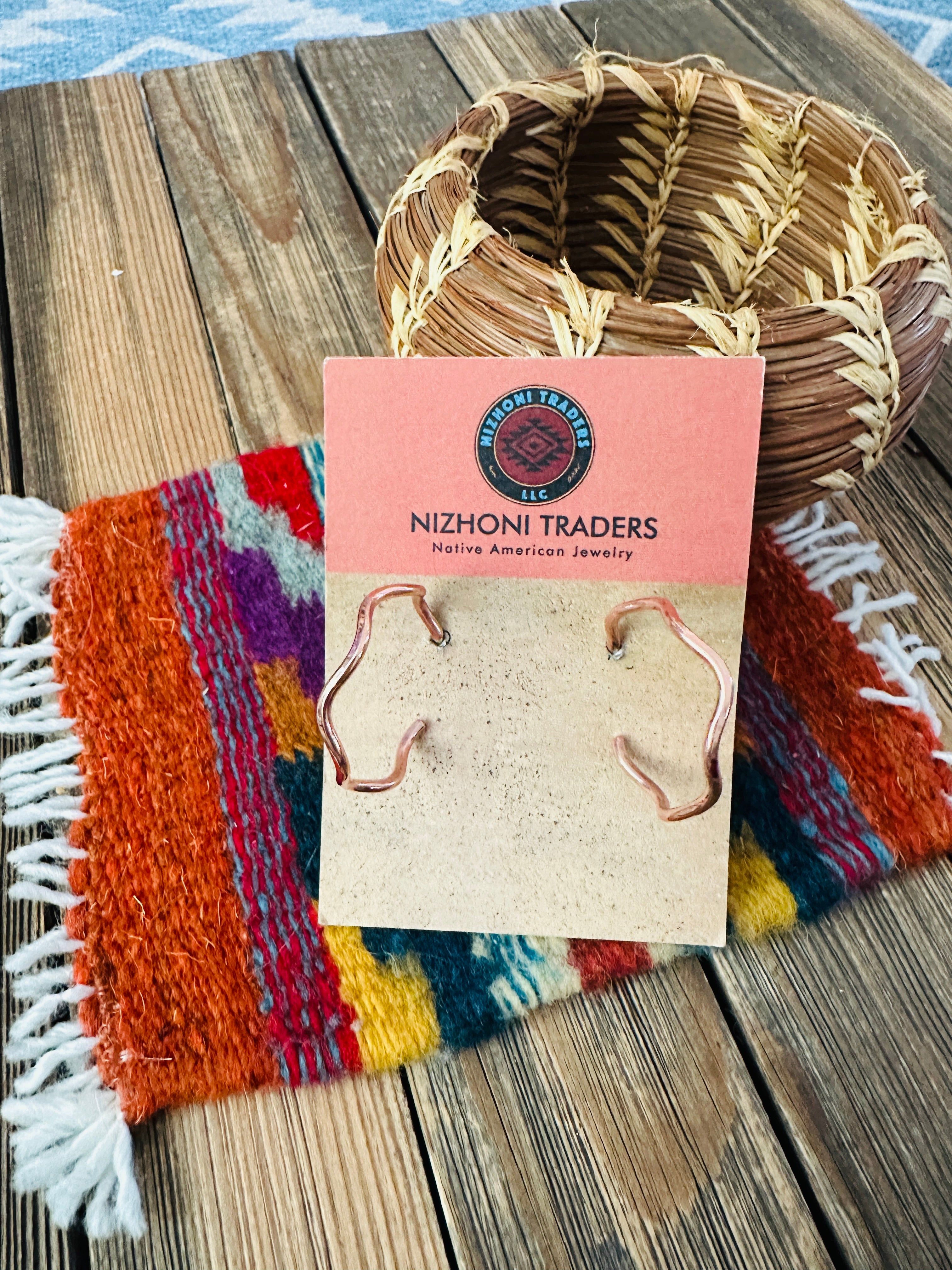 Handcrafted Copper Hoop Earrings