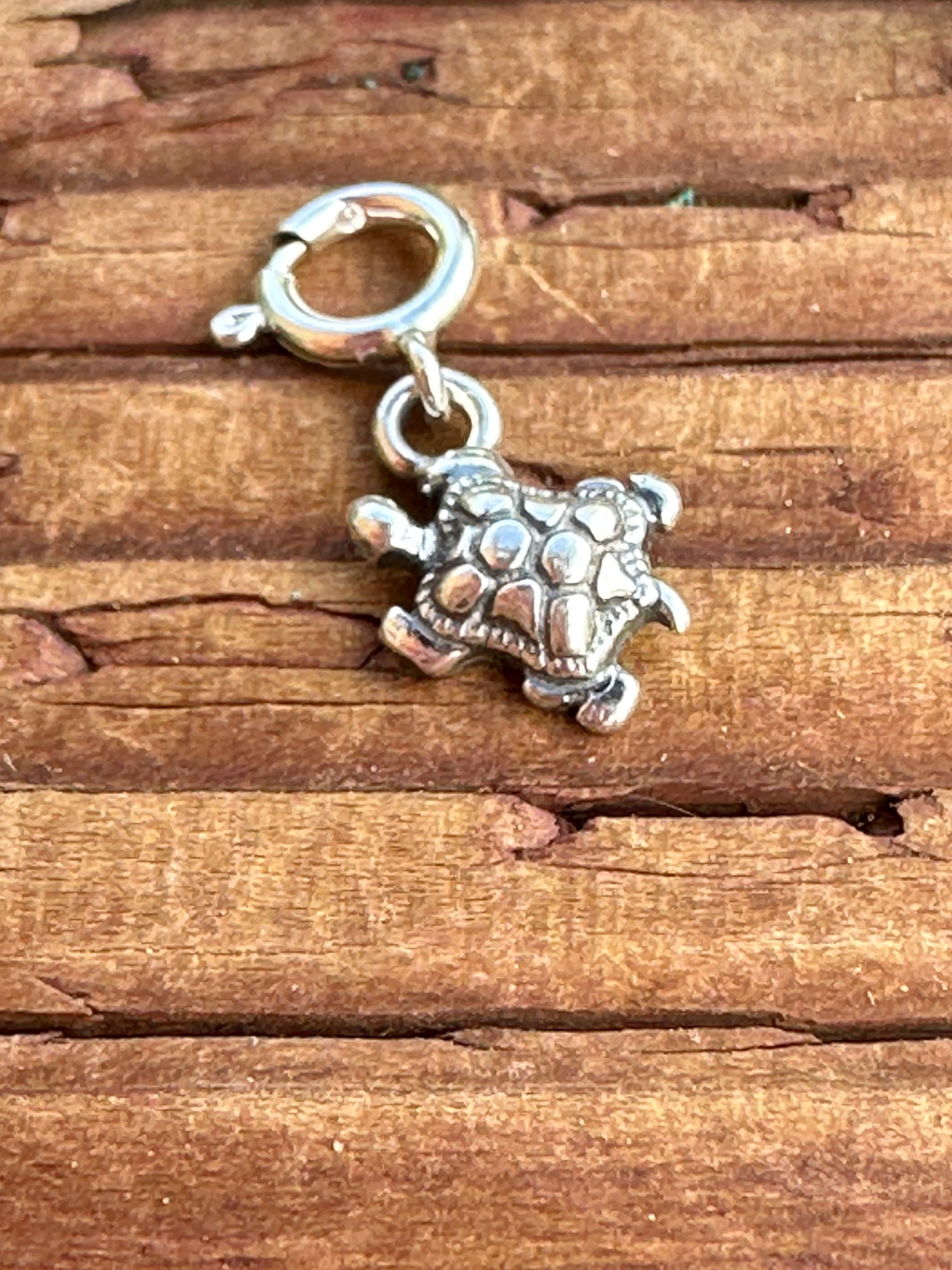 Sterling Silver Roaming Turtle Charm