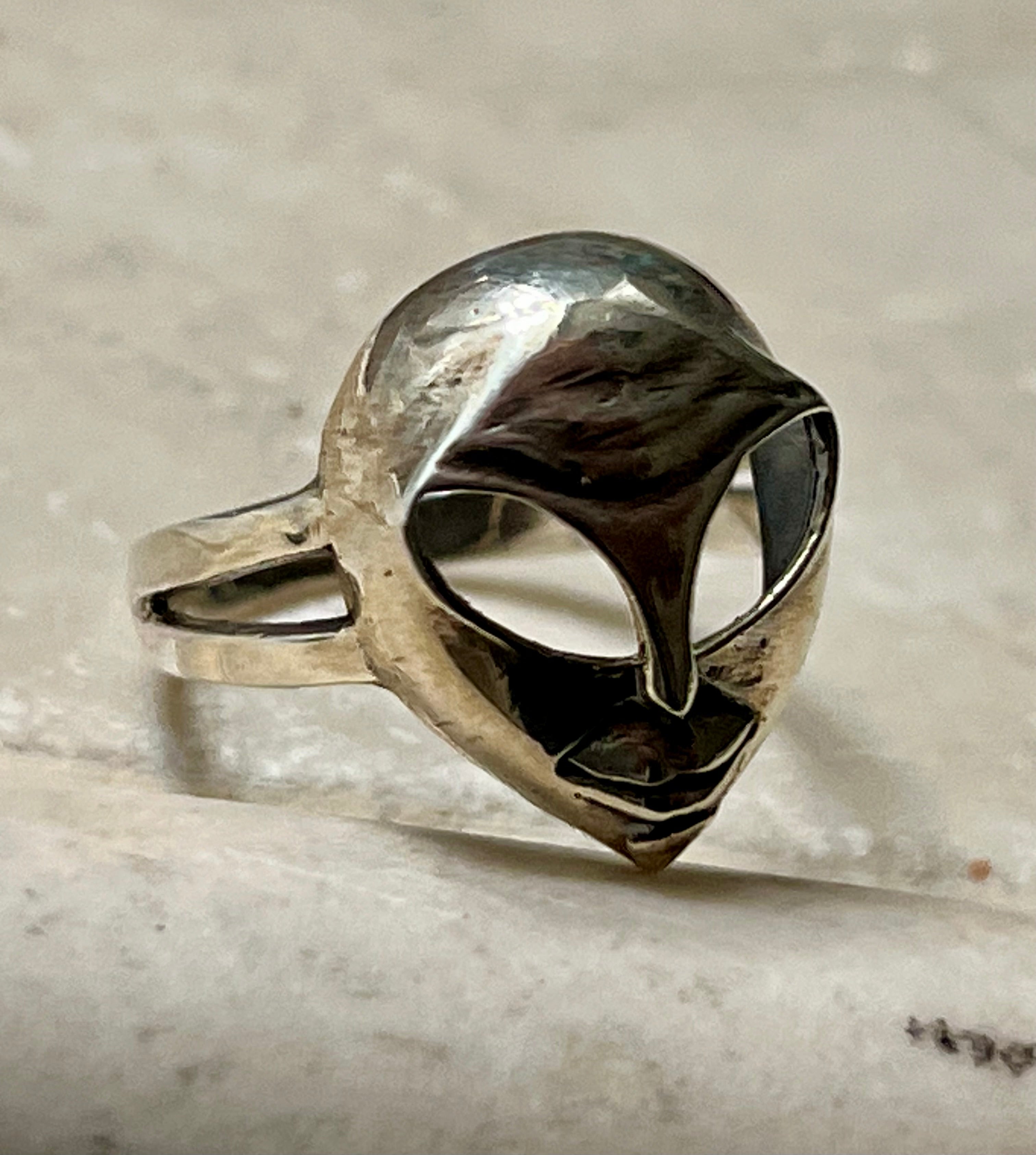 Alien Sterling Silver Ring