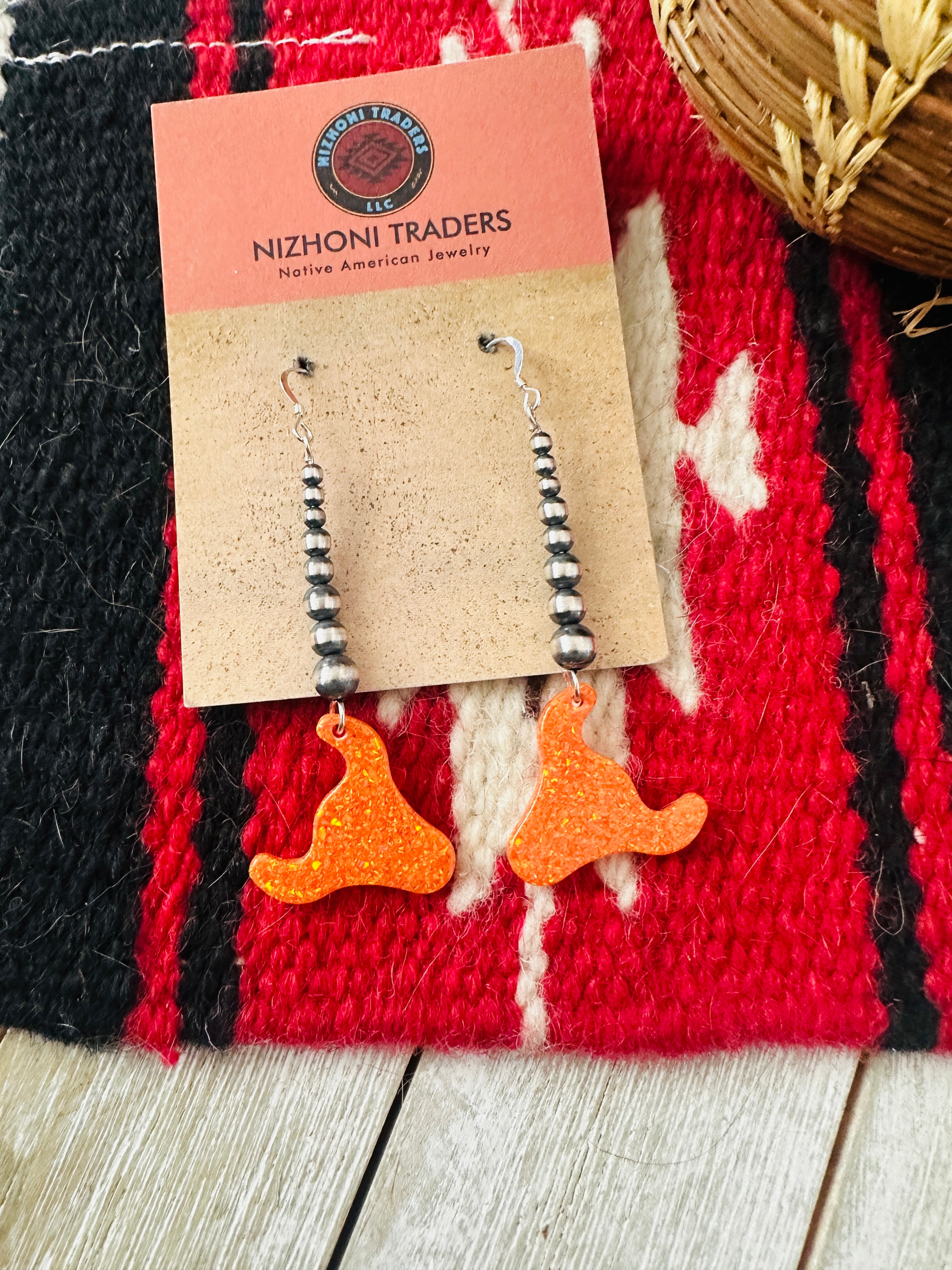 Summer Lovin’ Handcrafted Sterling Silver Pearl Beaded Opal Bull Head Dangle Earrings