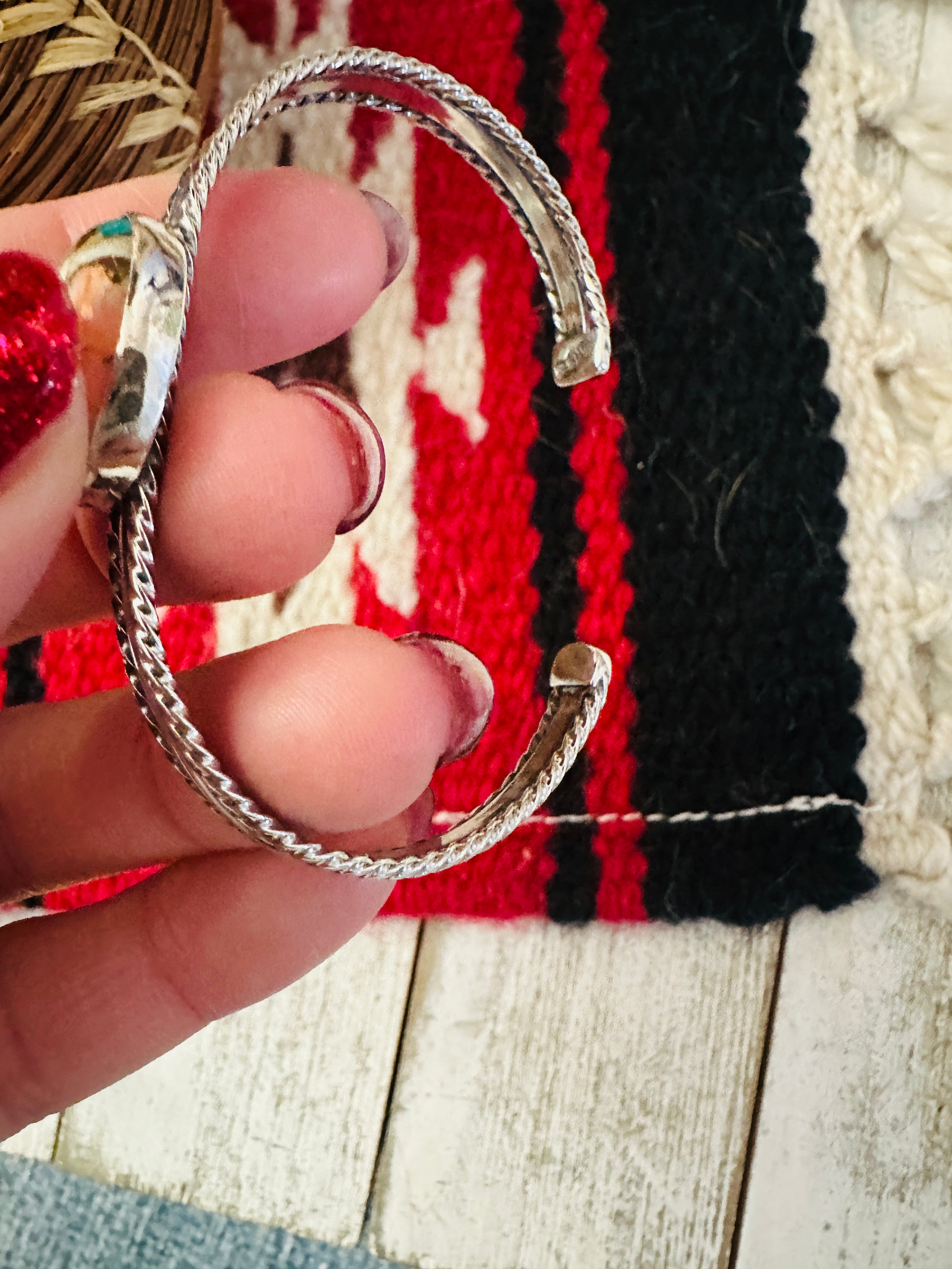 Navajo Sterling Silver & Spice Cuff Bracelet