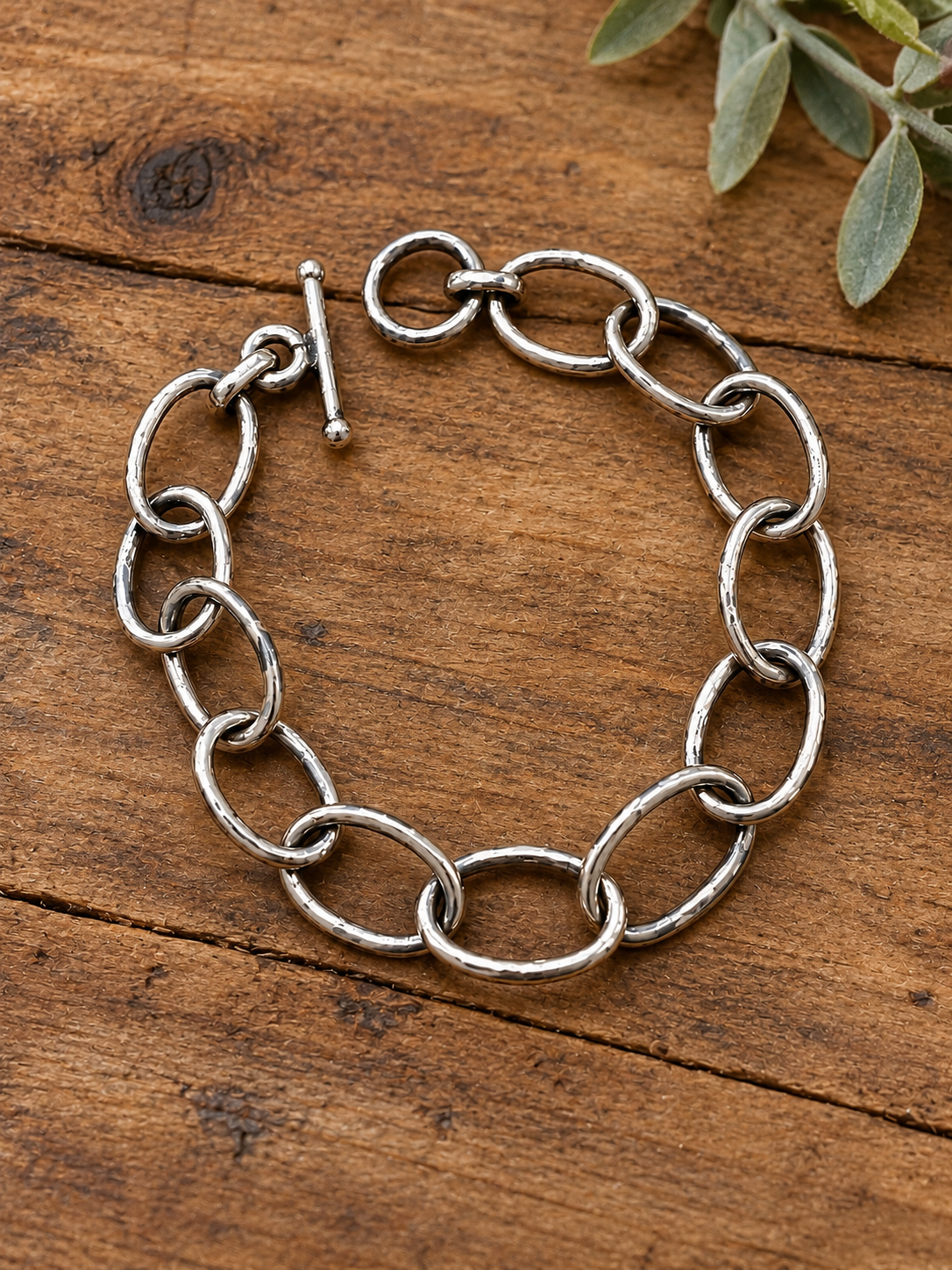 Handmade Beautiful Sterling Silver Chain Link Bracelet 8 inch