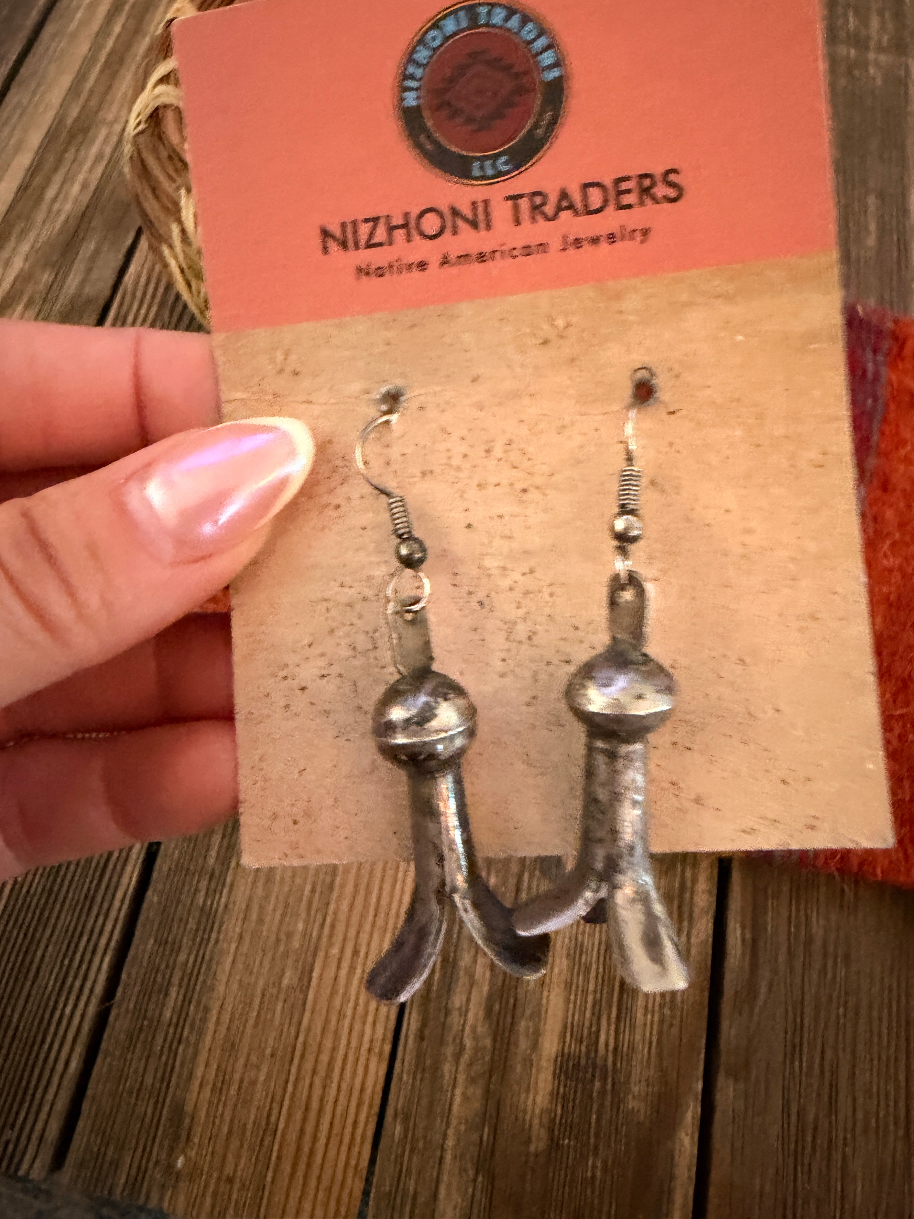 Handcrafted Old Pawn Sterling Silver Blossom Dangle Earrings