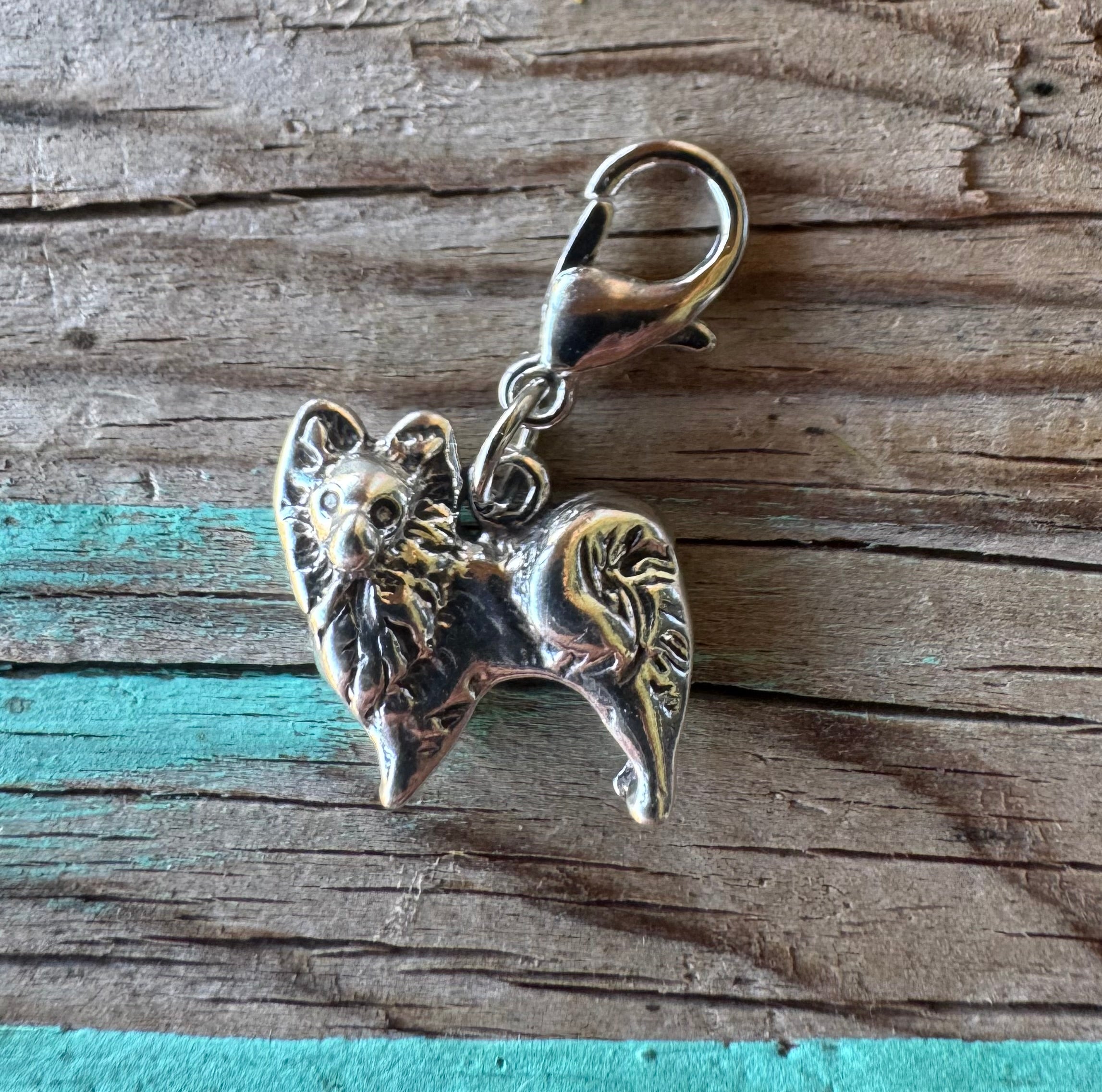 Handcrafted Sterling Silver Pomeranian Dog Charm