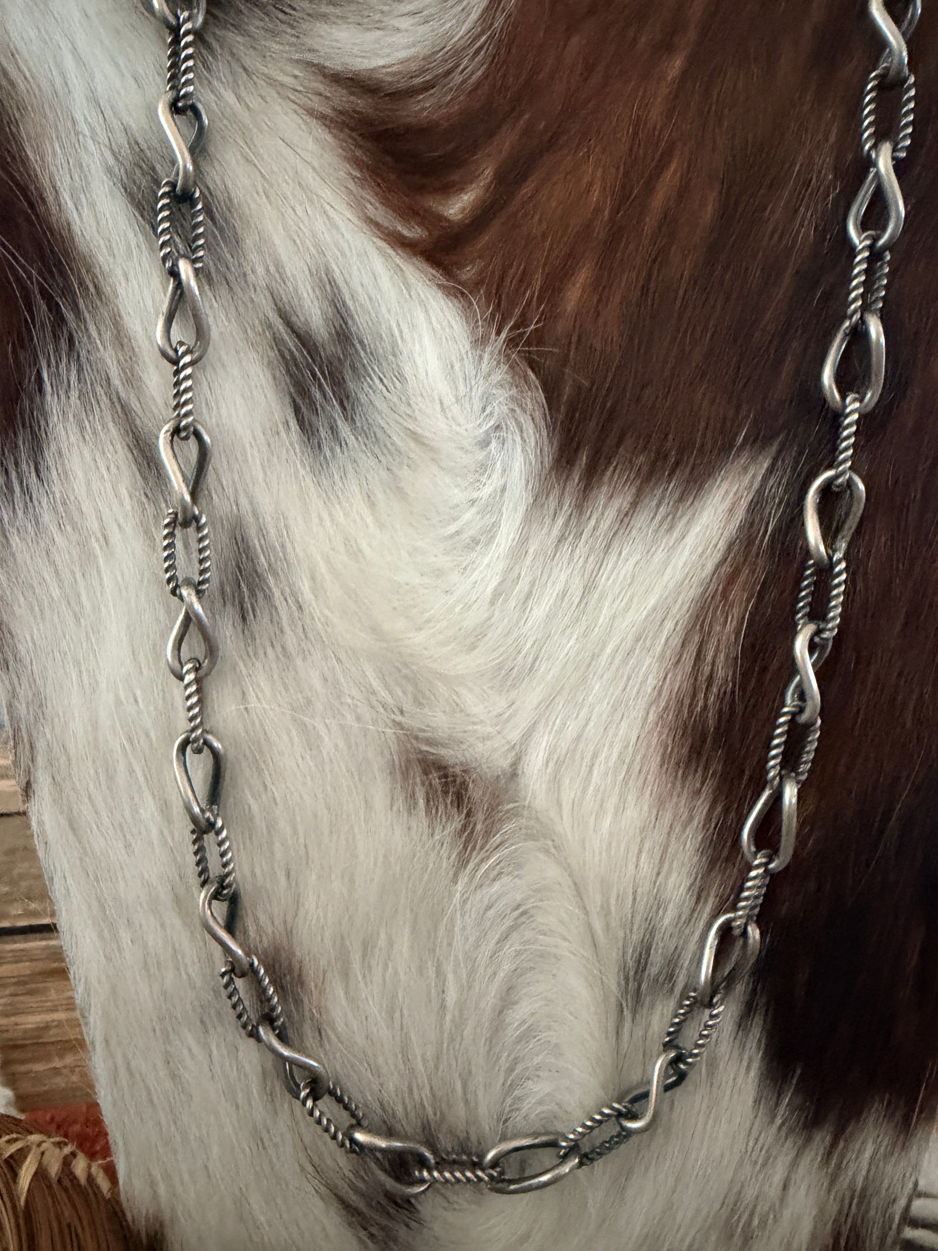 Handcrafted 24” Sterling Silver Chain Necklace