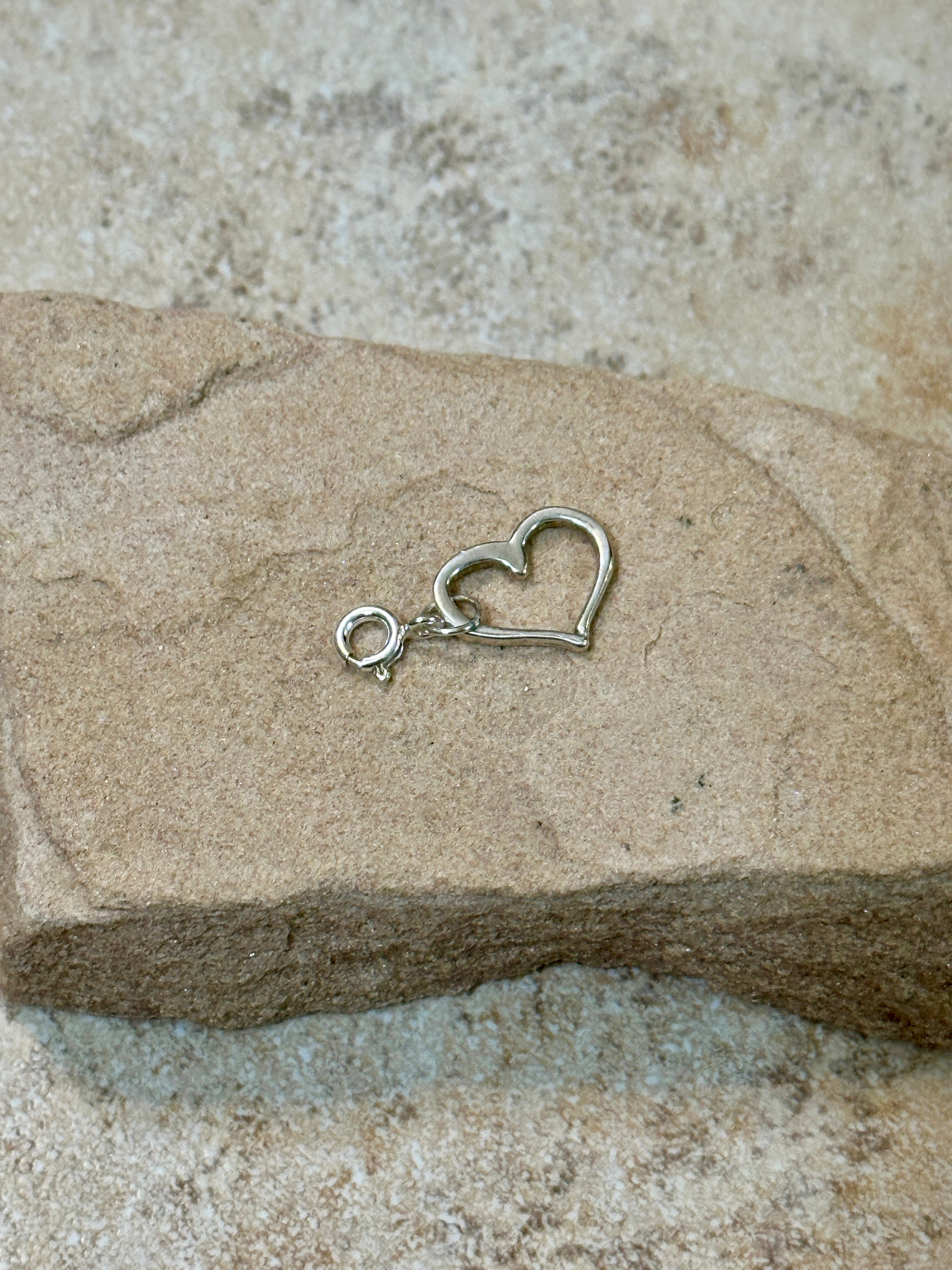 Sterling Silver Open Heart Charm
