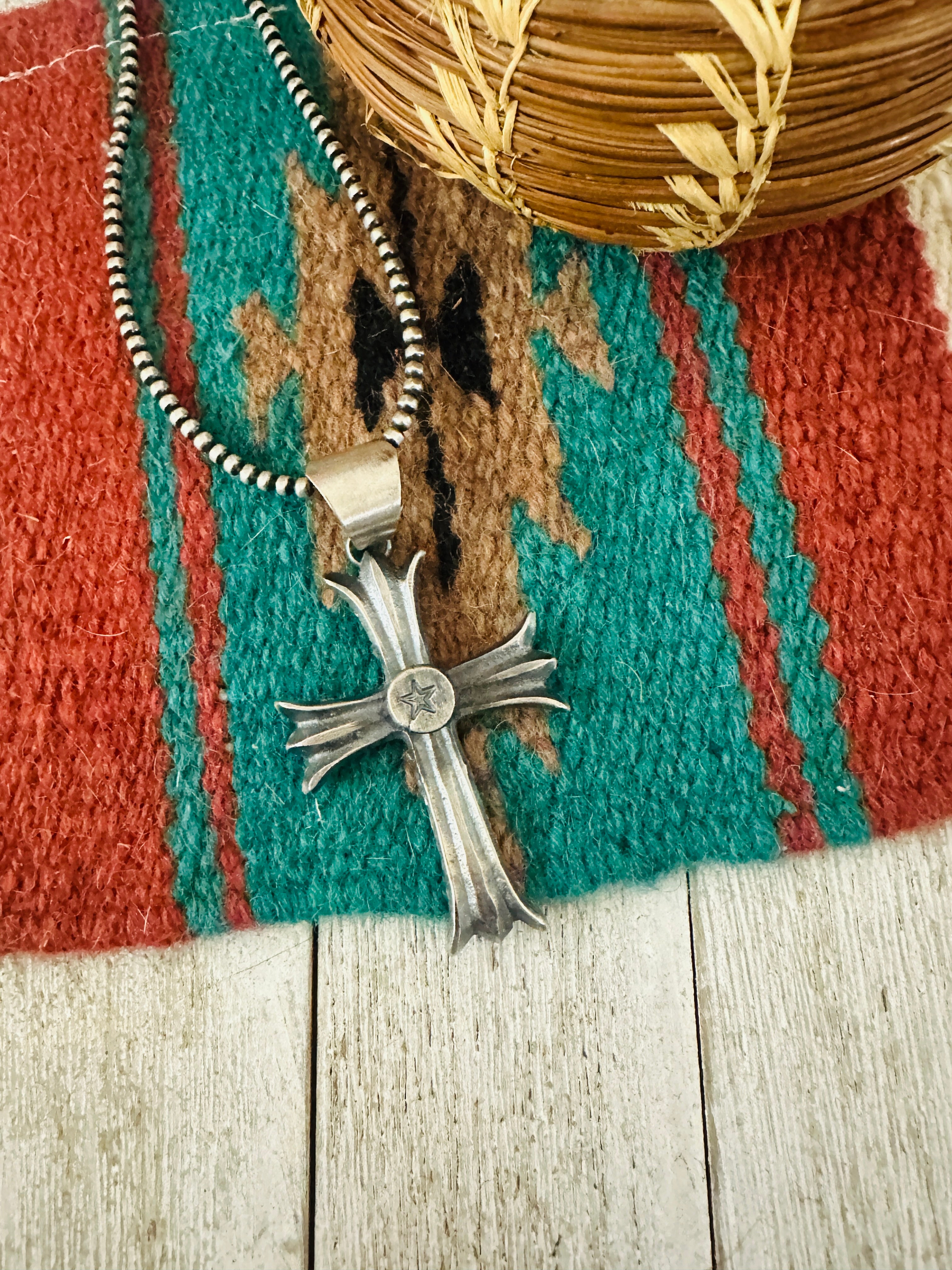 Handcrafted Sterling Silver Star Cross Pendant by Chimney Butte