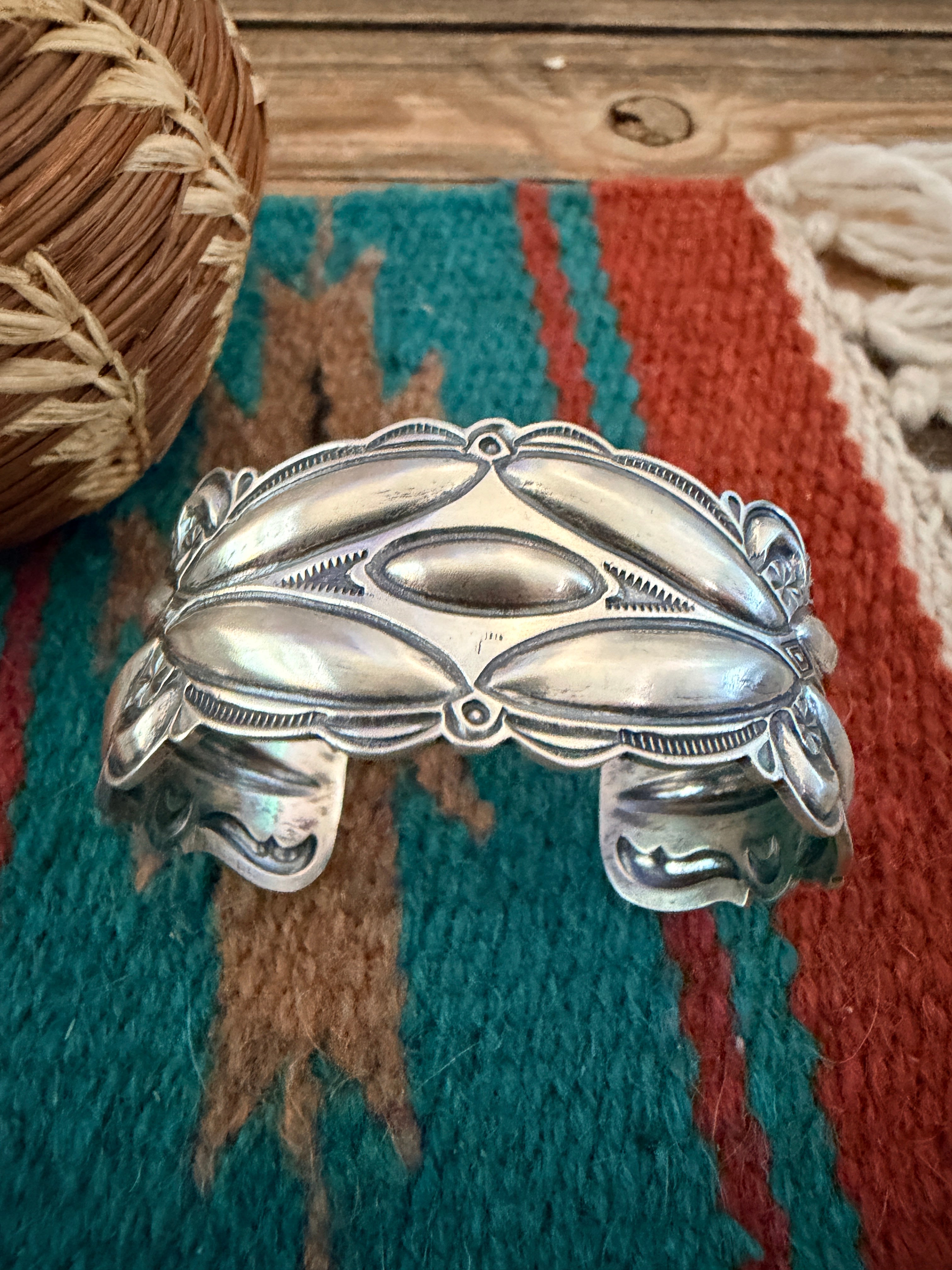 Handcrafted Sterling Silver Cuff Bracelet by Roland Dixson