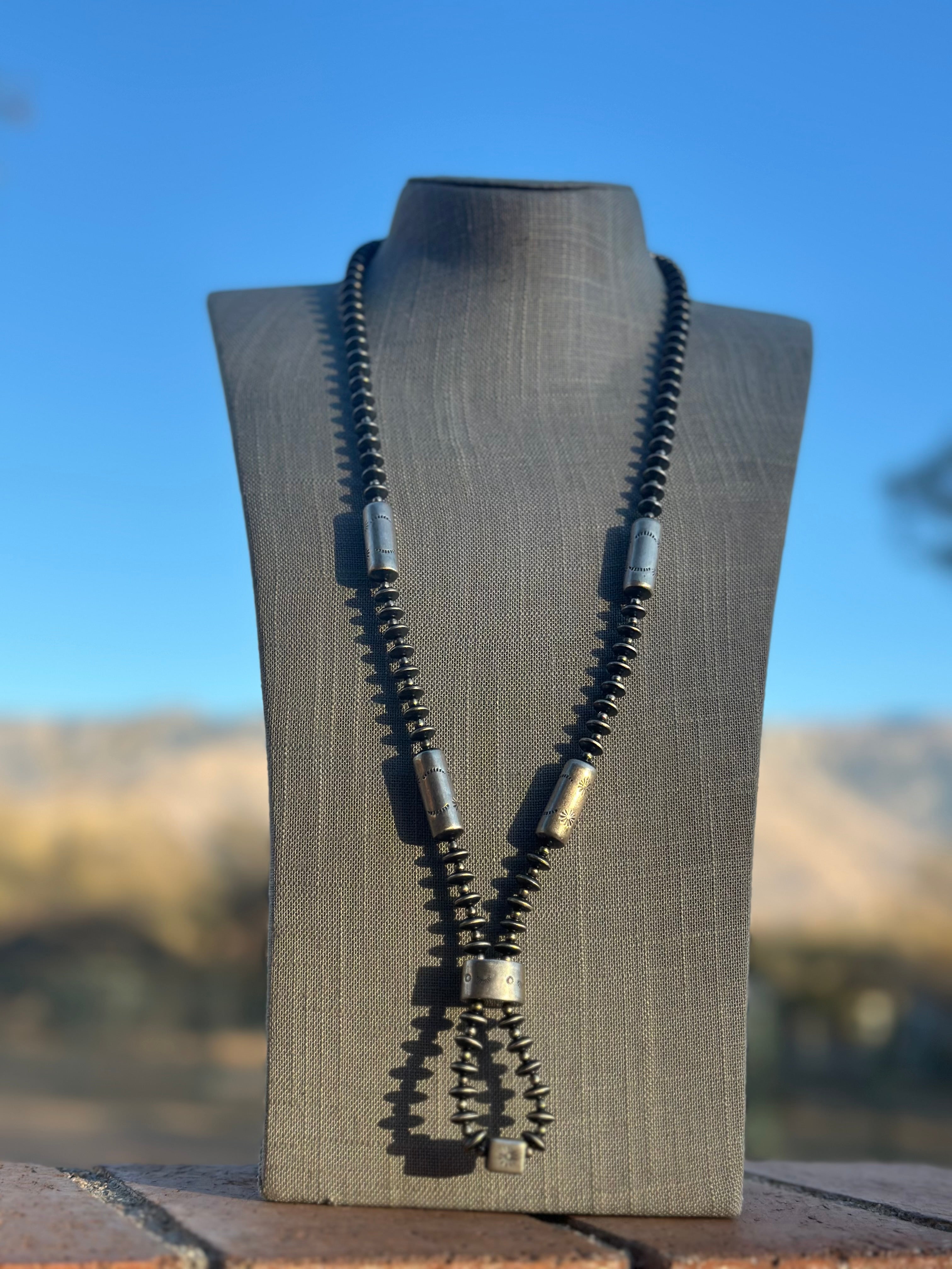 Nizhoni Handmade Sterling Silver Jacla Necklace