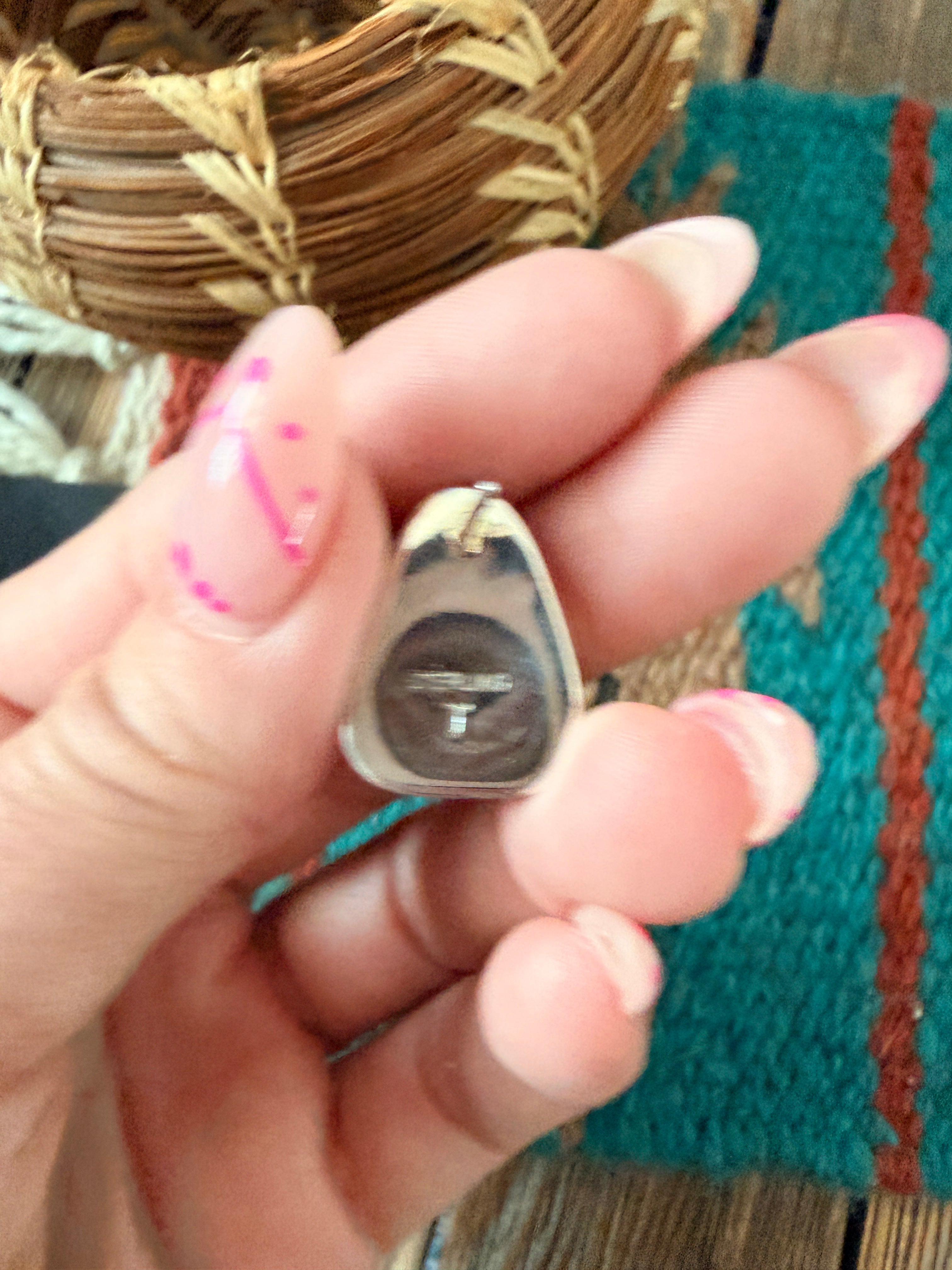Handcrafted Turquoise & Sterling Silver Inlay Post Earrings