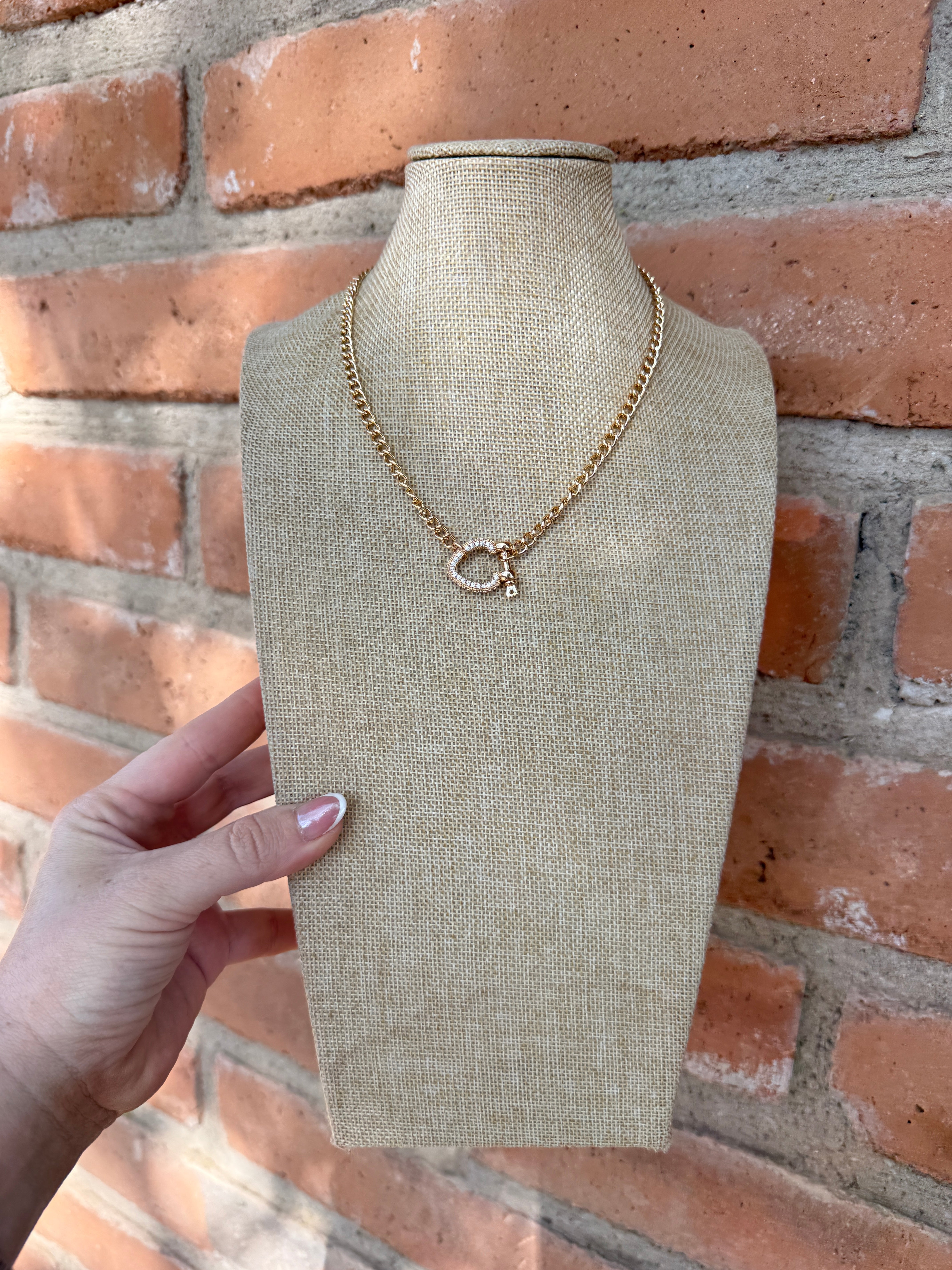 “The Golden Collection” Handmade Gold Plated Chunky HORSE BIT Necklace