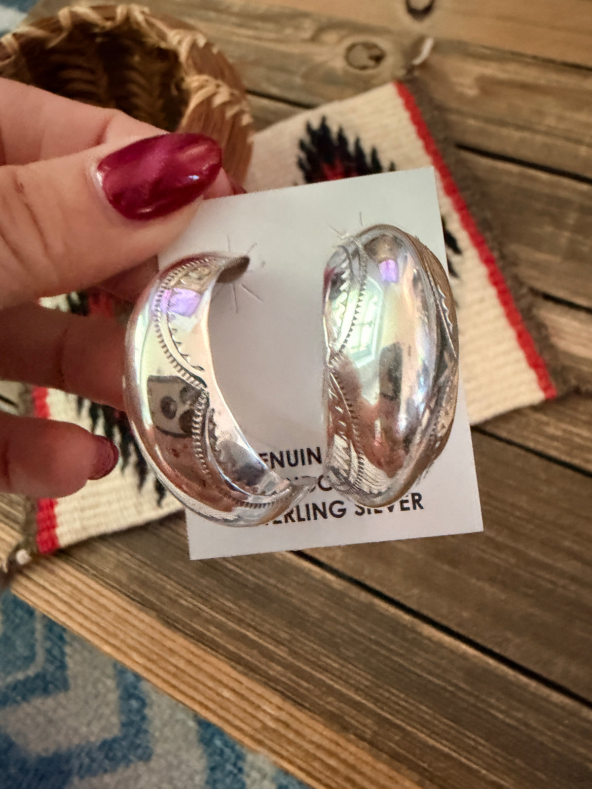 Handcrafted Sterling Silver Hoop Earrings
