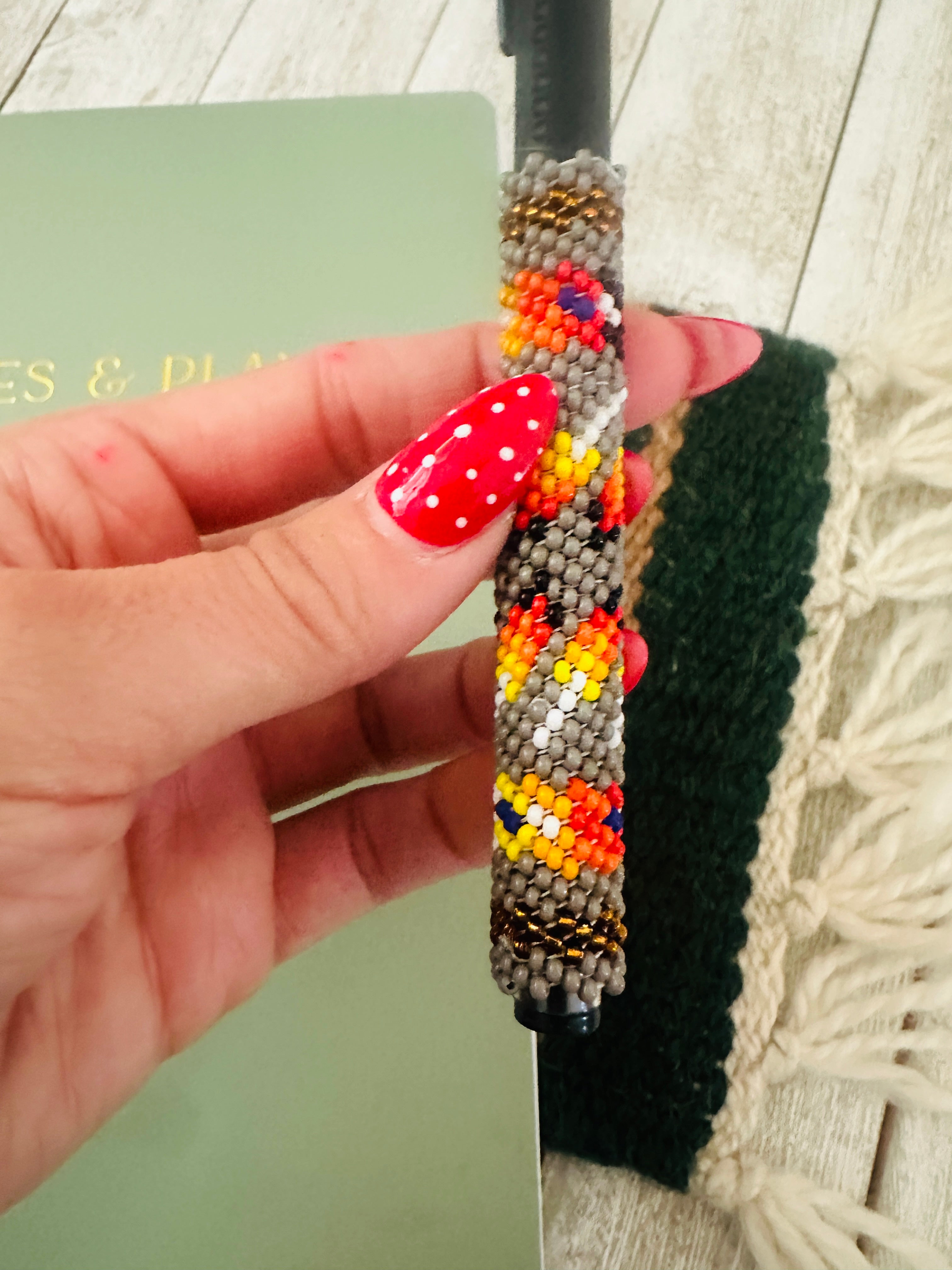 Handcrafted  Muticolor Beaded Pen
