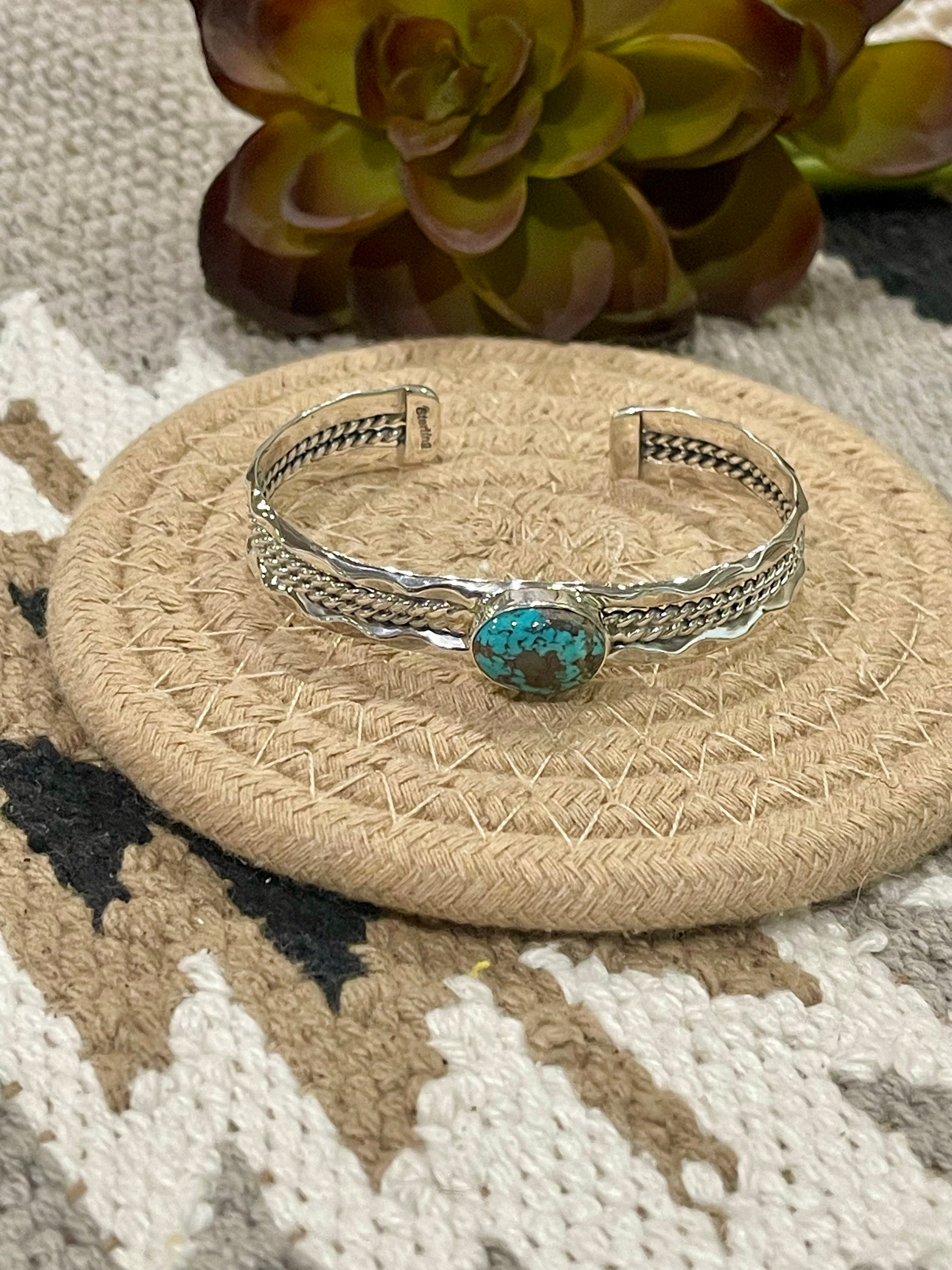 Navajo Turquoise & Sterling Silver Cuff Bracelet