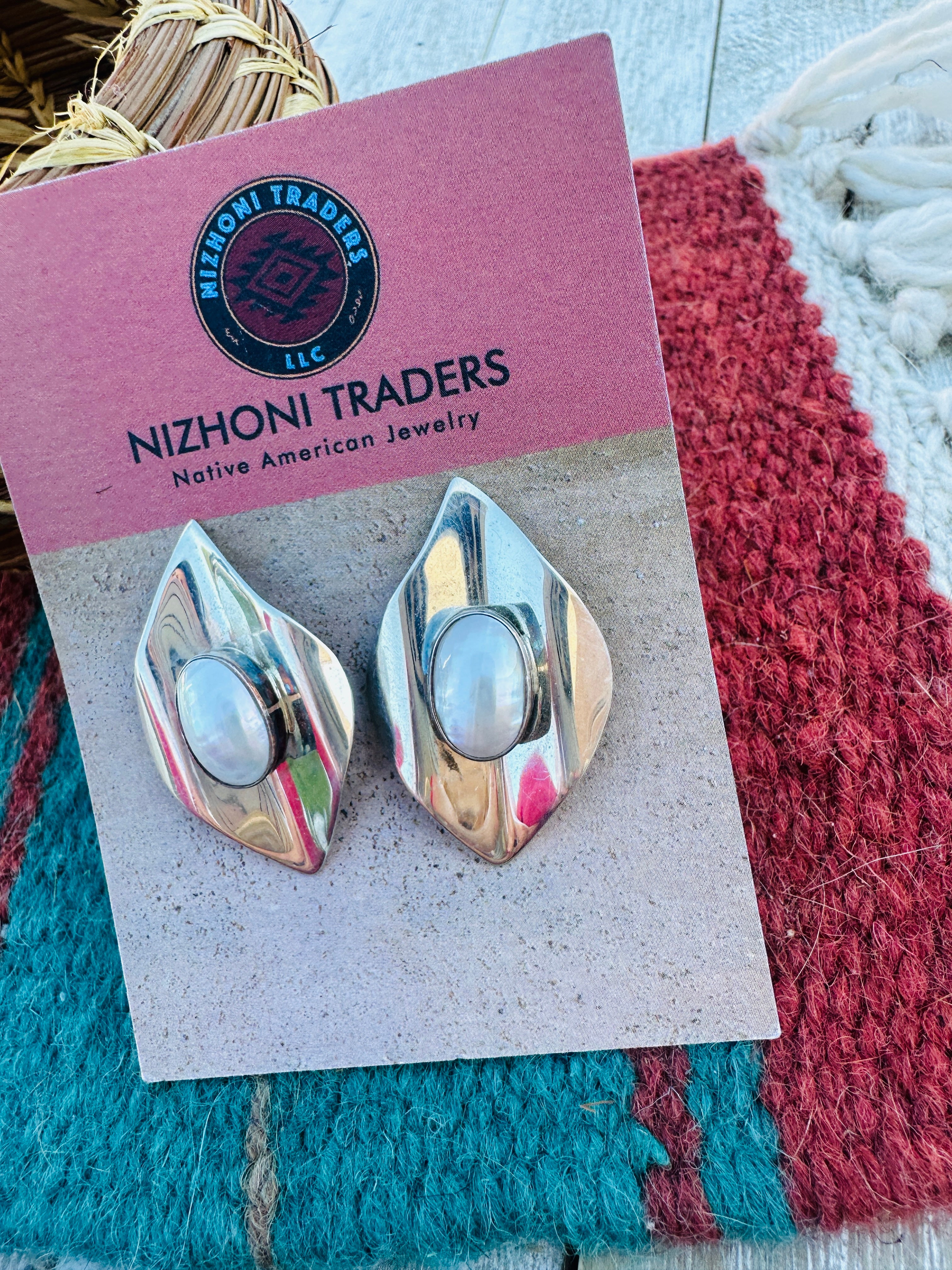 Handcrafted Freshwater Pearl & Sterling Silver Post Earrings