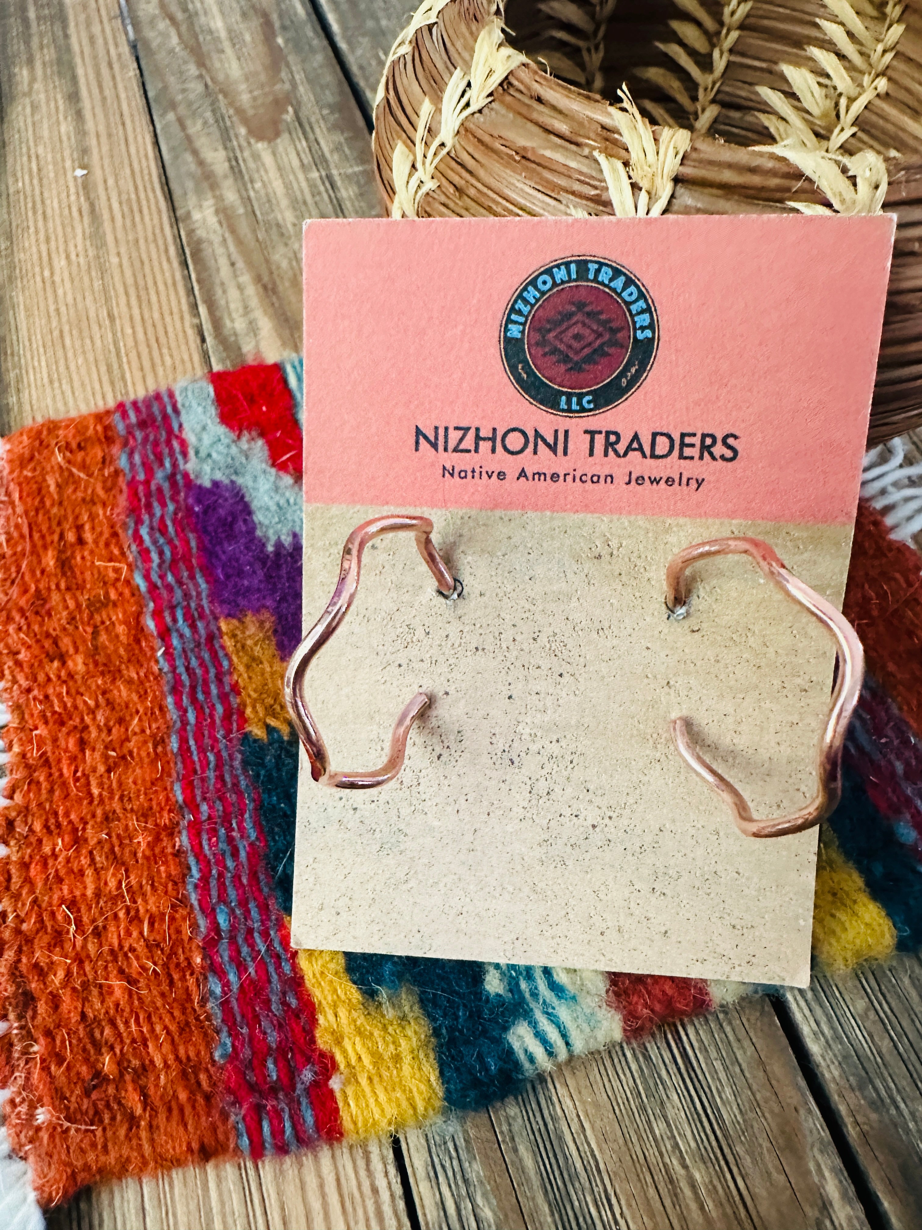 Handcrafted Copper Hoop Earrings