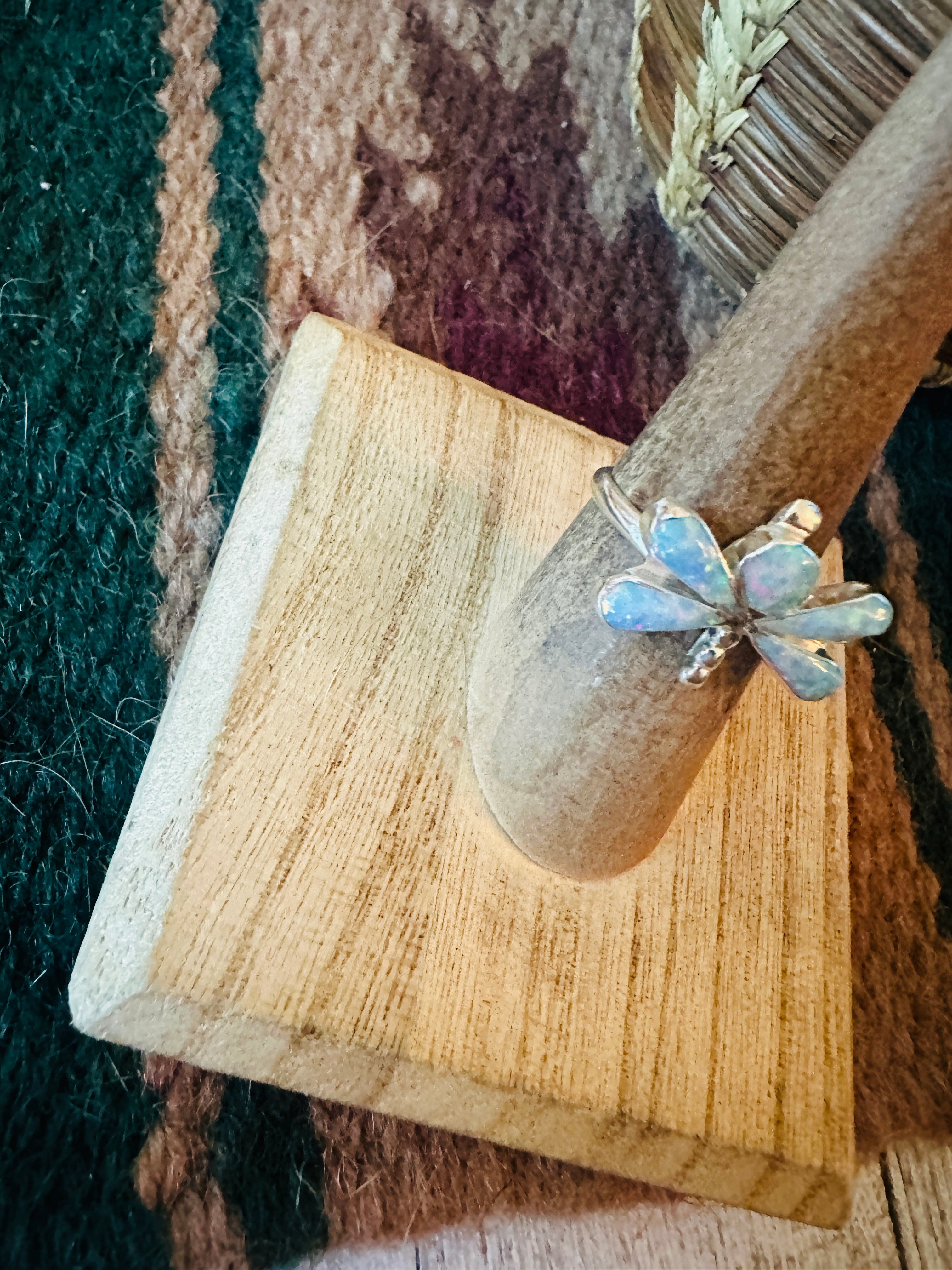 Navajo Sterling Silver & Blue Opal Dragonfly Ring