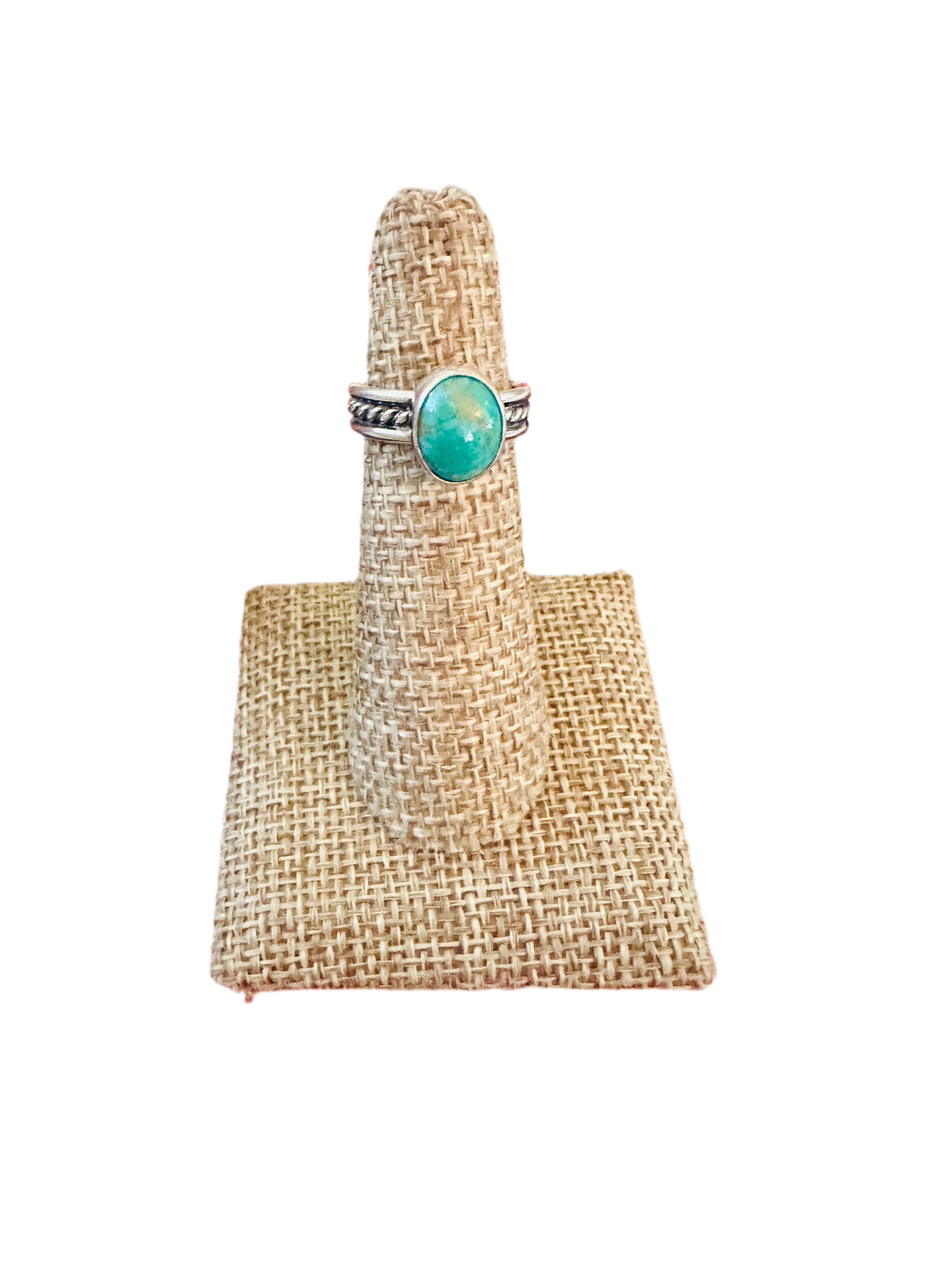 Navajo Turquoise & Sterling Silver Ring Size 4.5