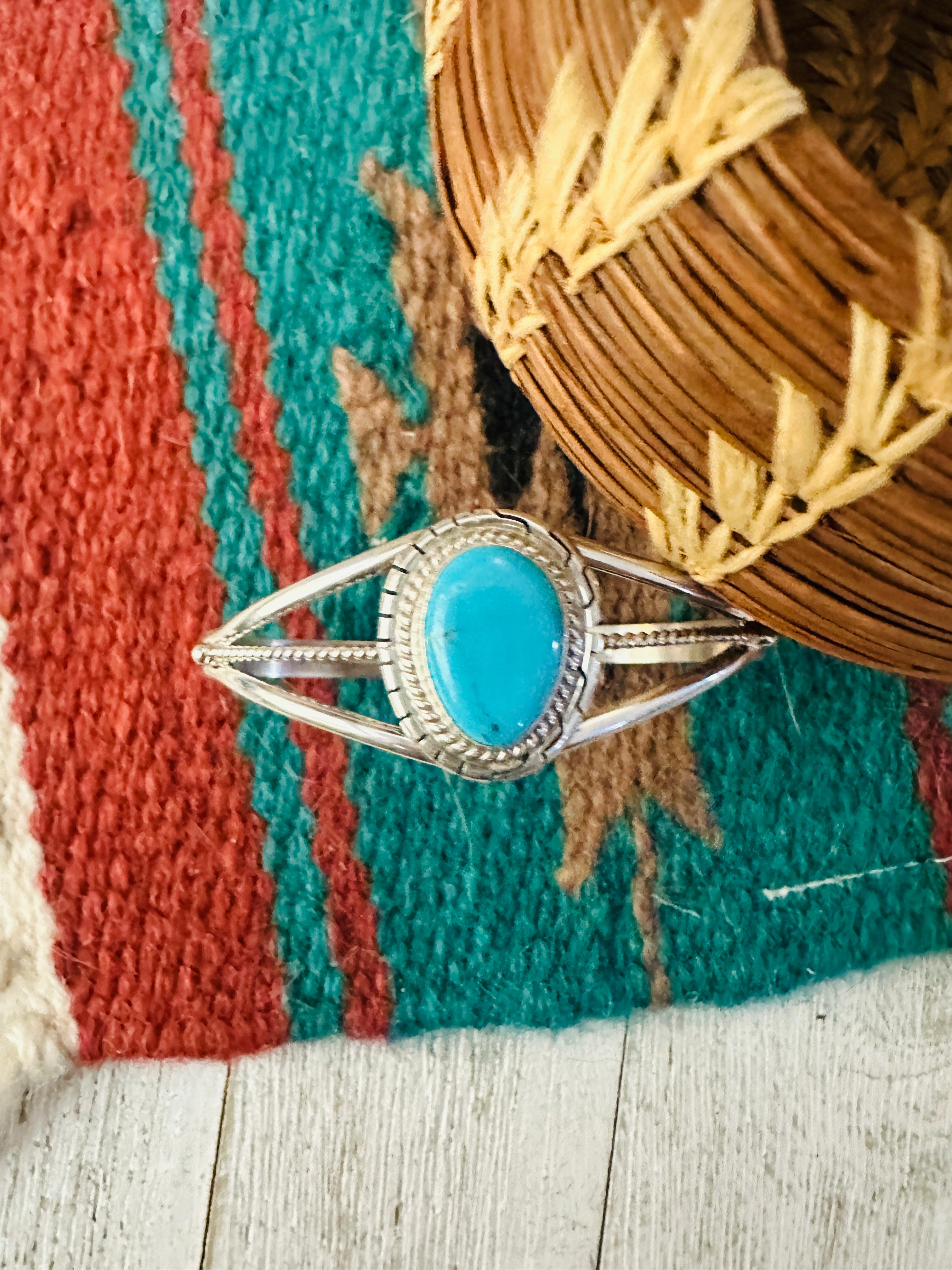 Navajo Turquoise & Sterling Silver Cuff Bracelet