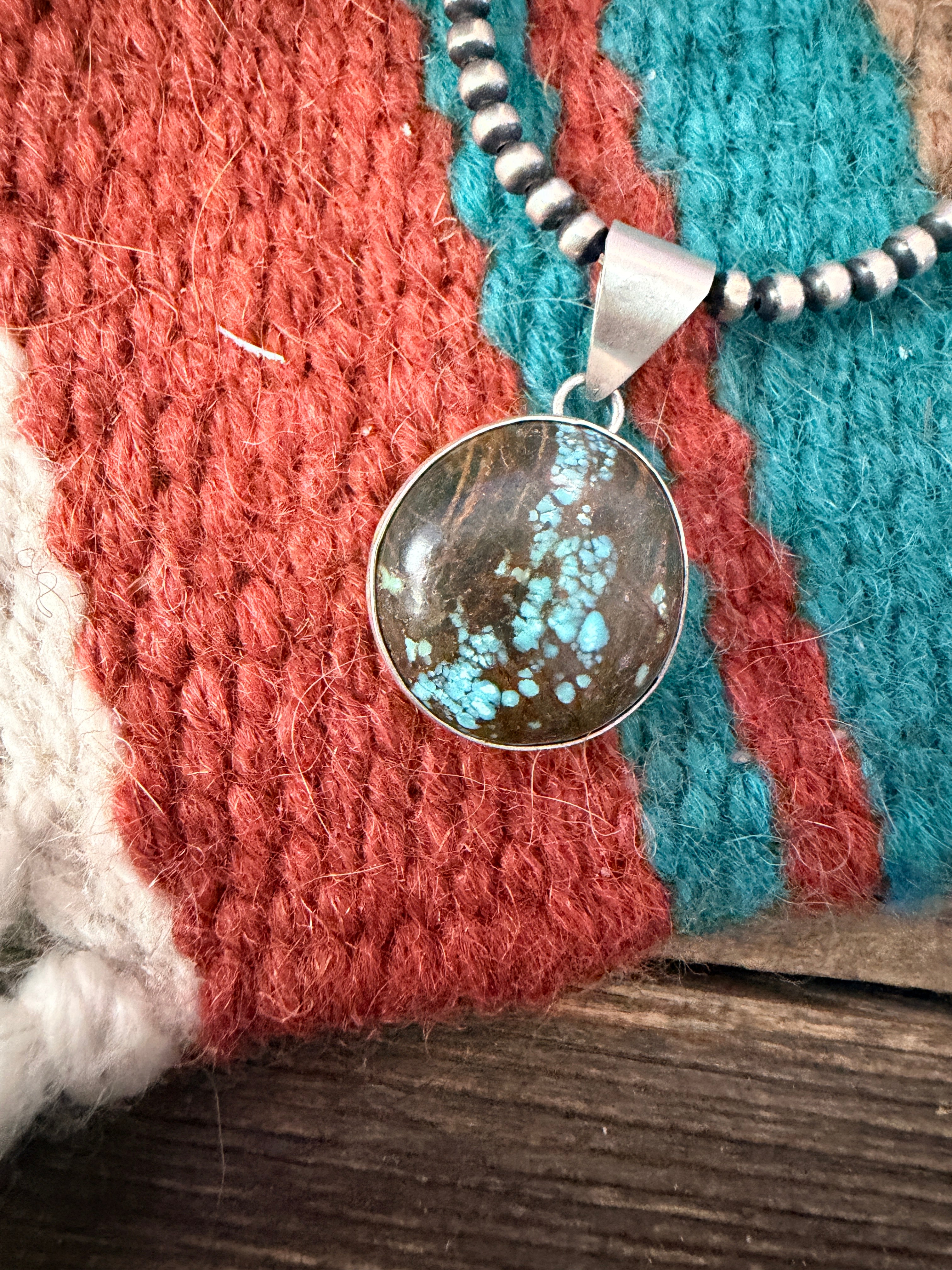 Handcrafted Sterling Silver and Turquoise Pendant