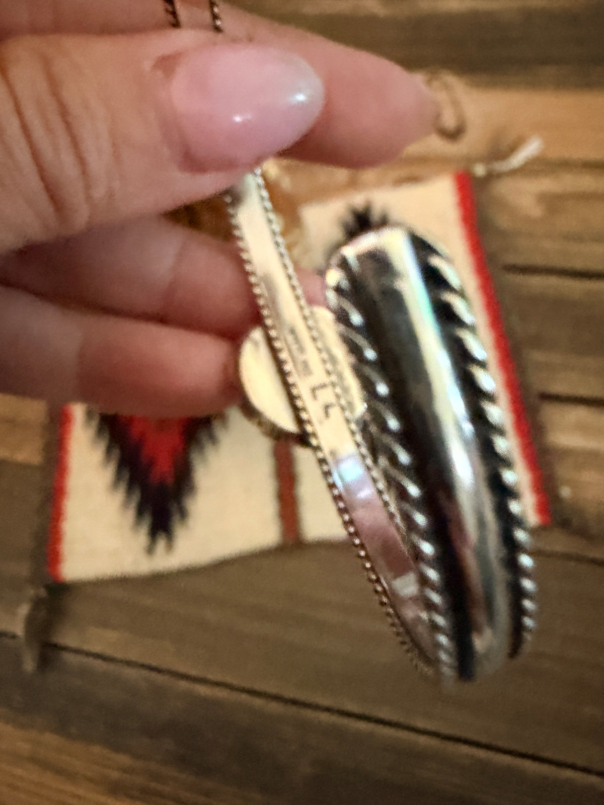 Handcrafted Pink Dream Mojave & Sterling Silver Cuff Bracelet