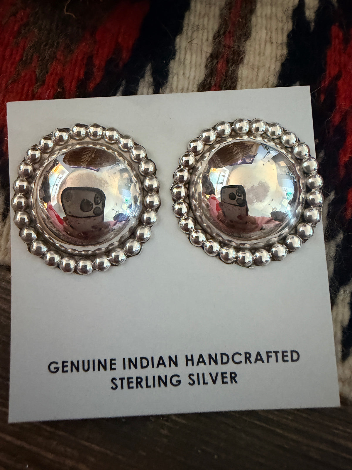 Handcrafted Sterling Silver Concho Post Earrings