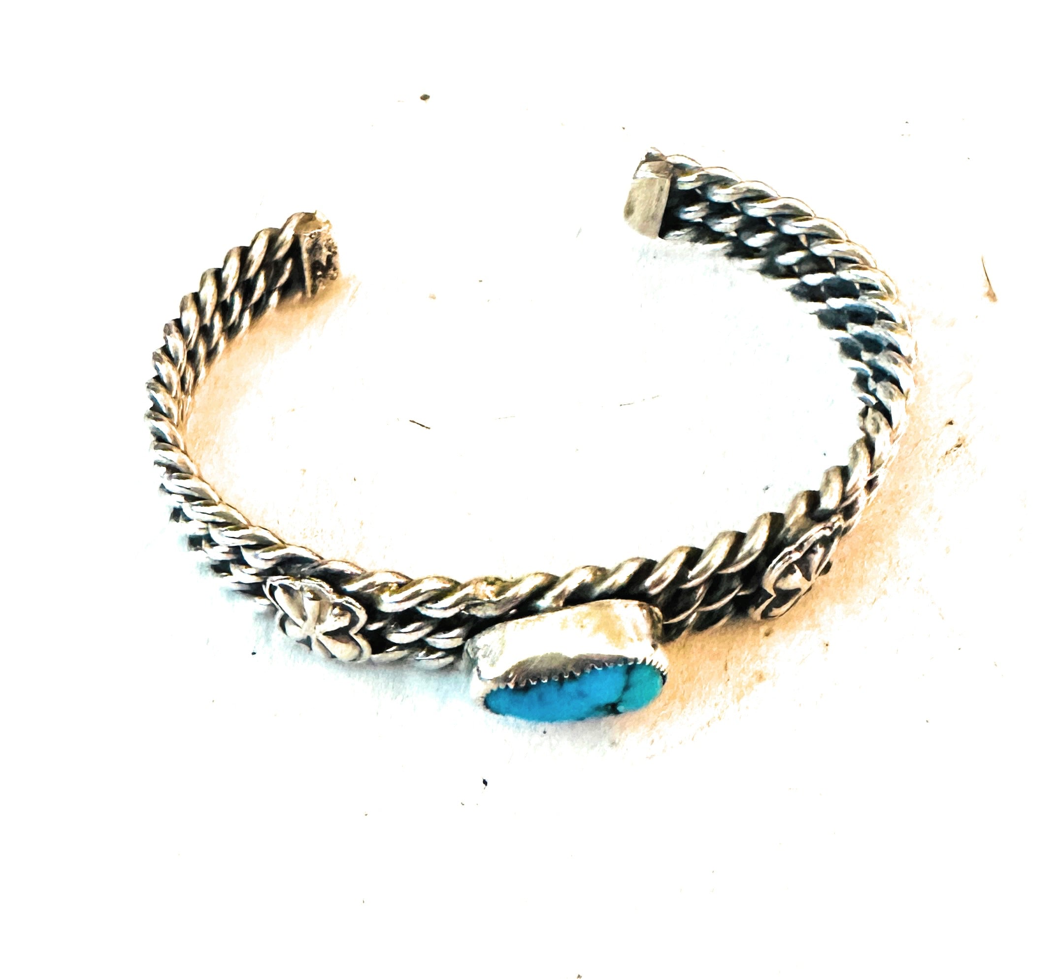 Navajo Sterling Silver & Turquoise Cuff Bracelet