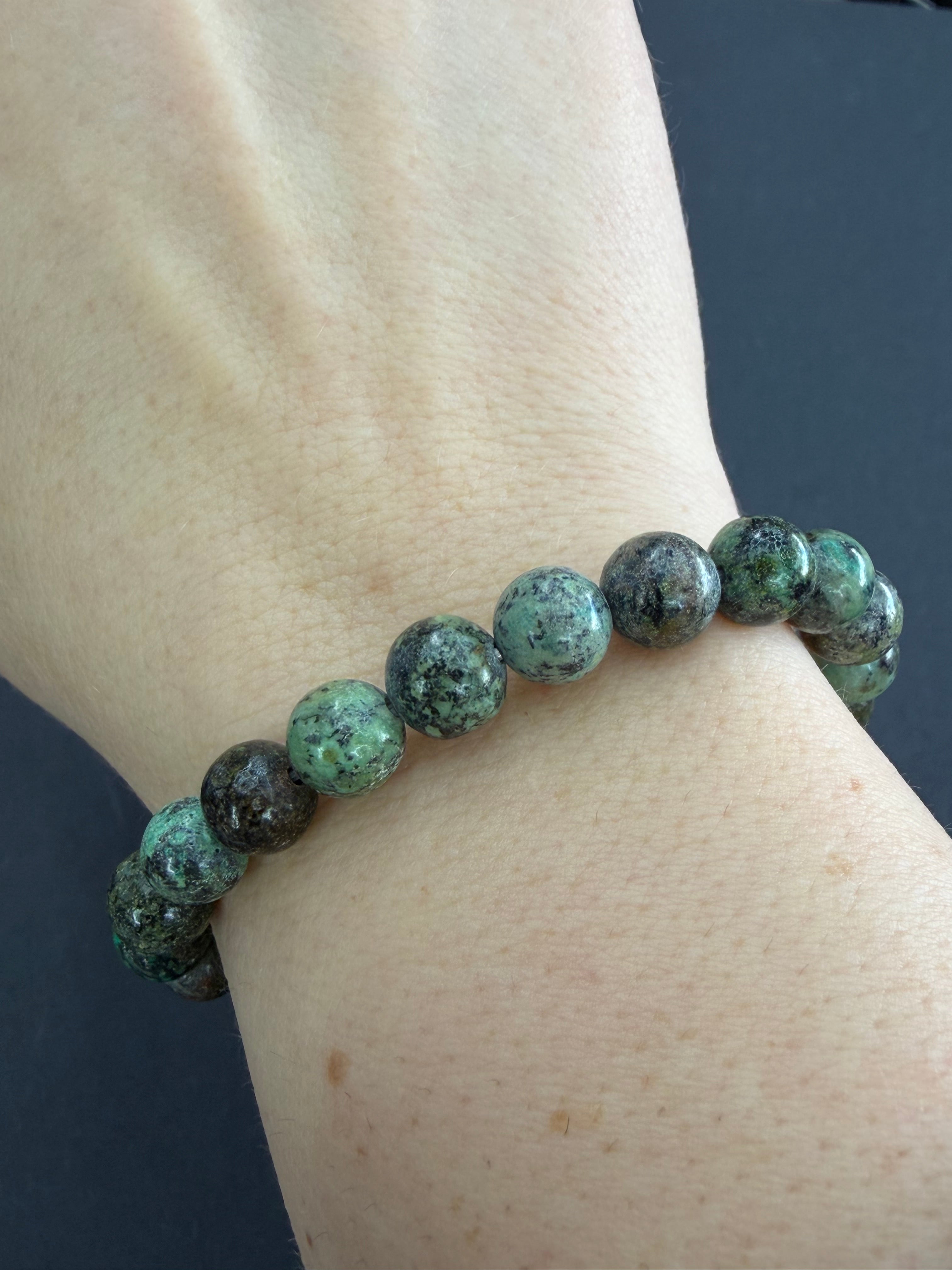 African Turquoise Jasper 8mm Beaded Stretch Bracelet