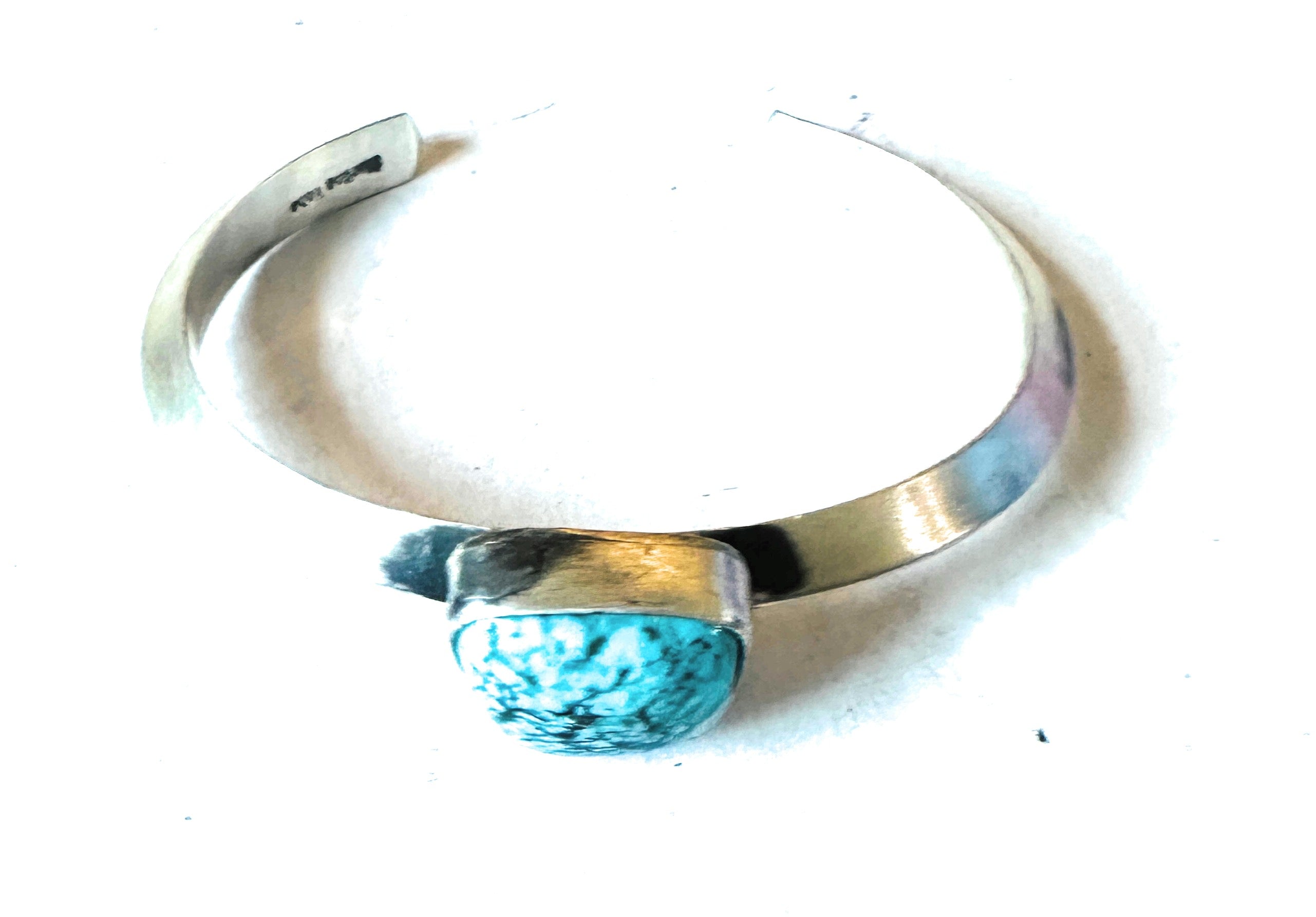 Navajo Sterling Silver & Turquoise Cuff Bracelet