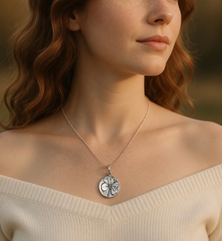 Sterling Silver Four Leaf Clover Necklace