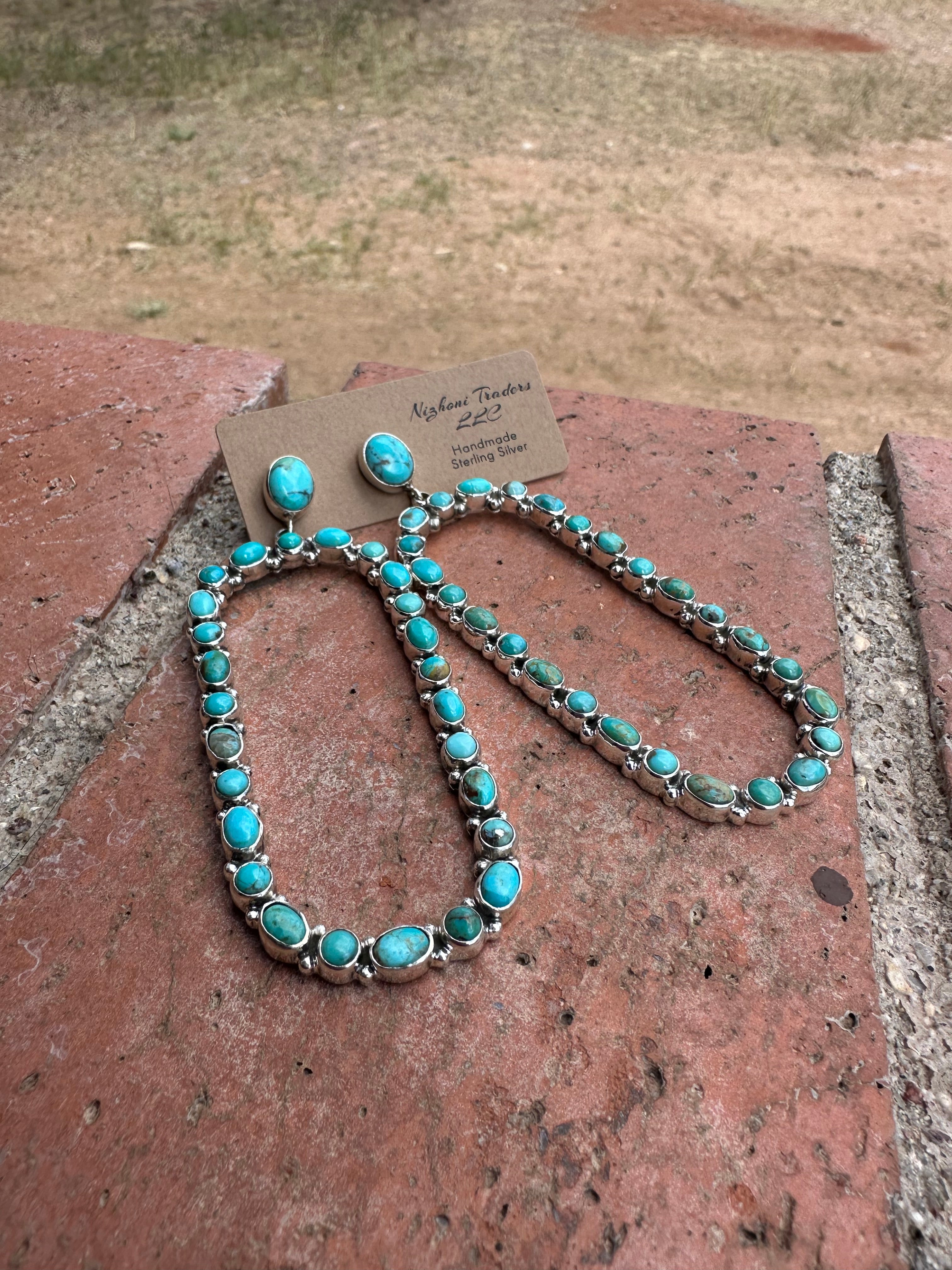 Tubac Royston Turquoise and Sterling Silver Statement Dangles