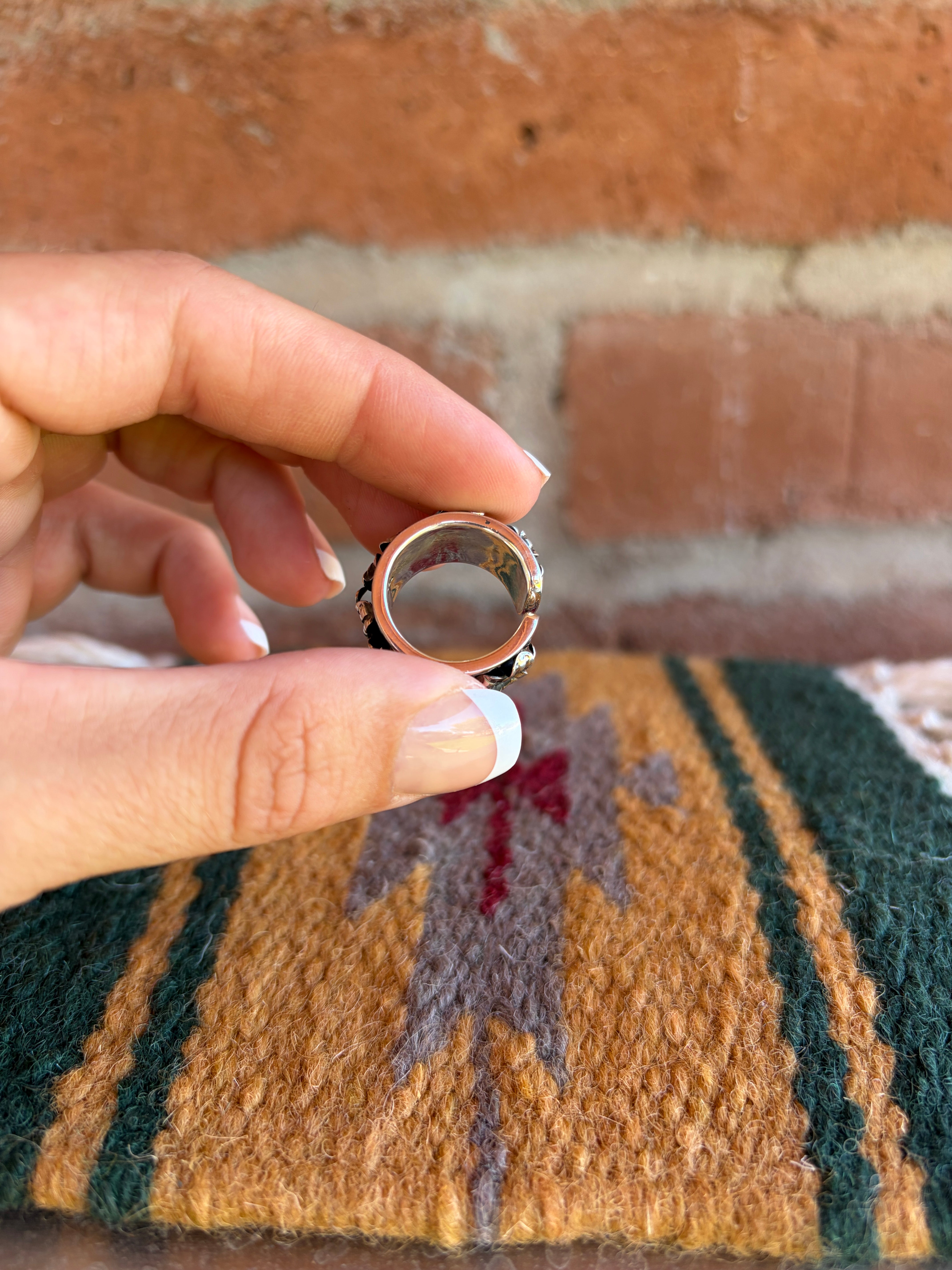 Handmade Sterling Silver Adjustable Flower Ring