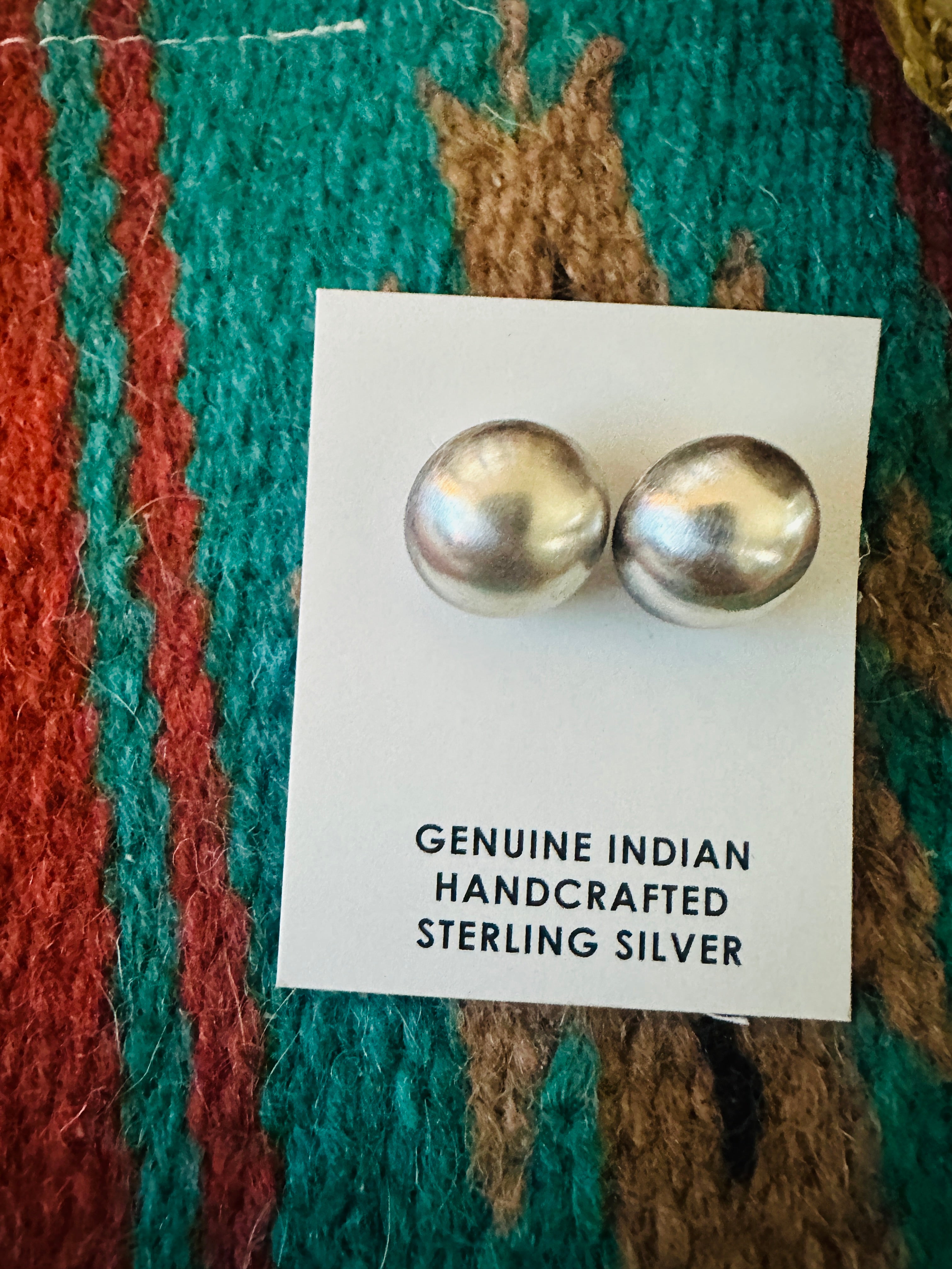 Navajo Sterling Silver Stud Earrings