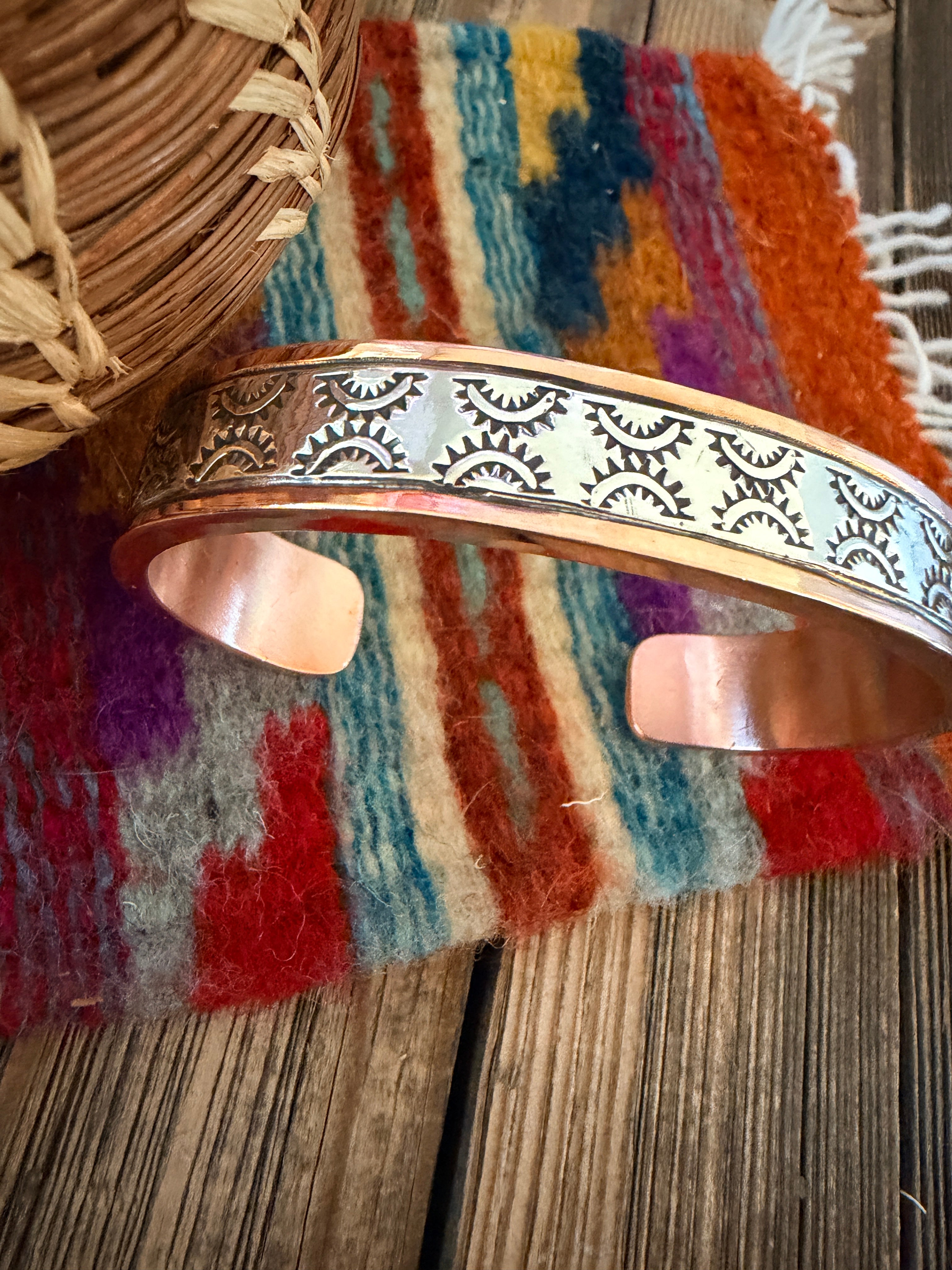 Handcrafted Copper & Sterling Silver Cuff Bracelet