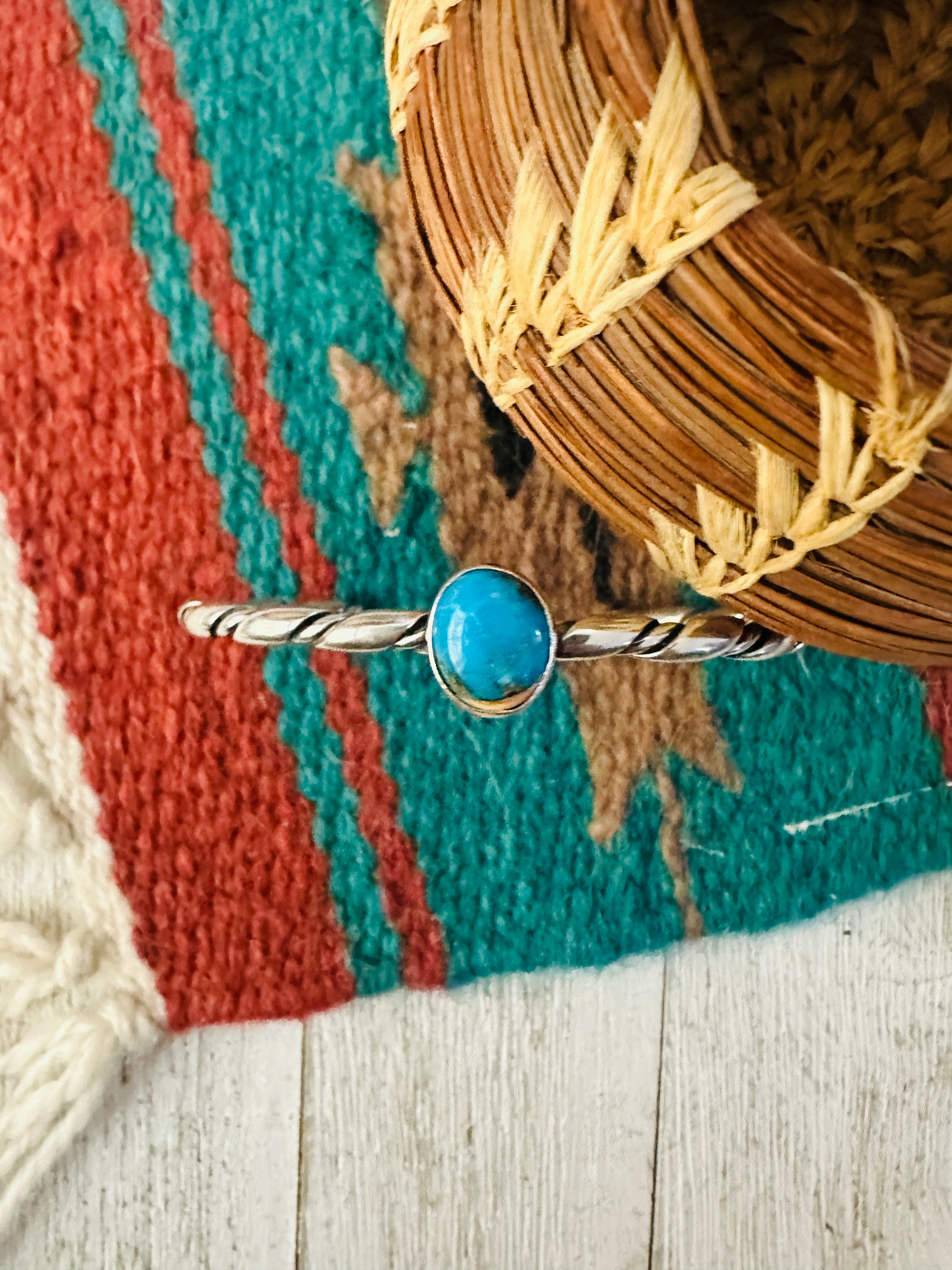 Navajo Sterling Silver & Spice Cuff Bracelet