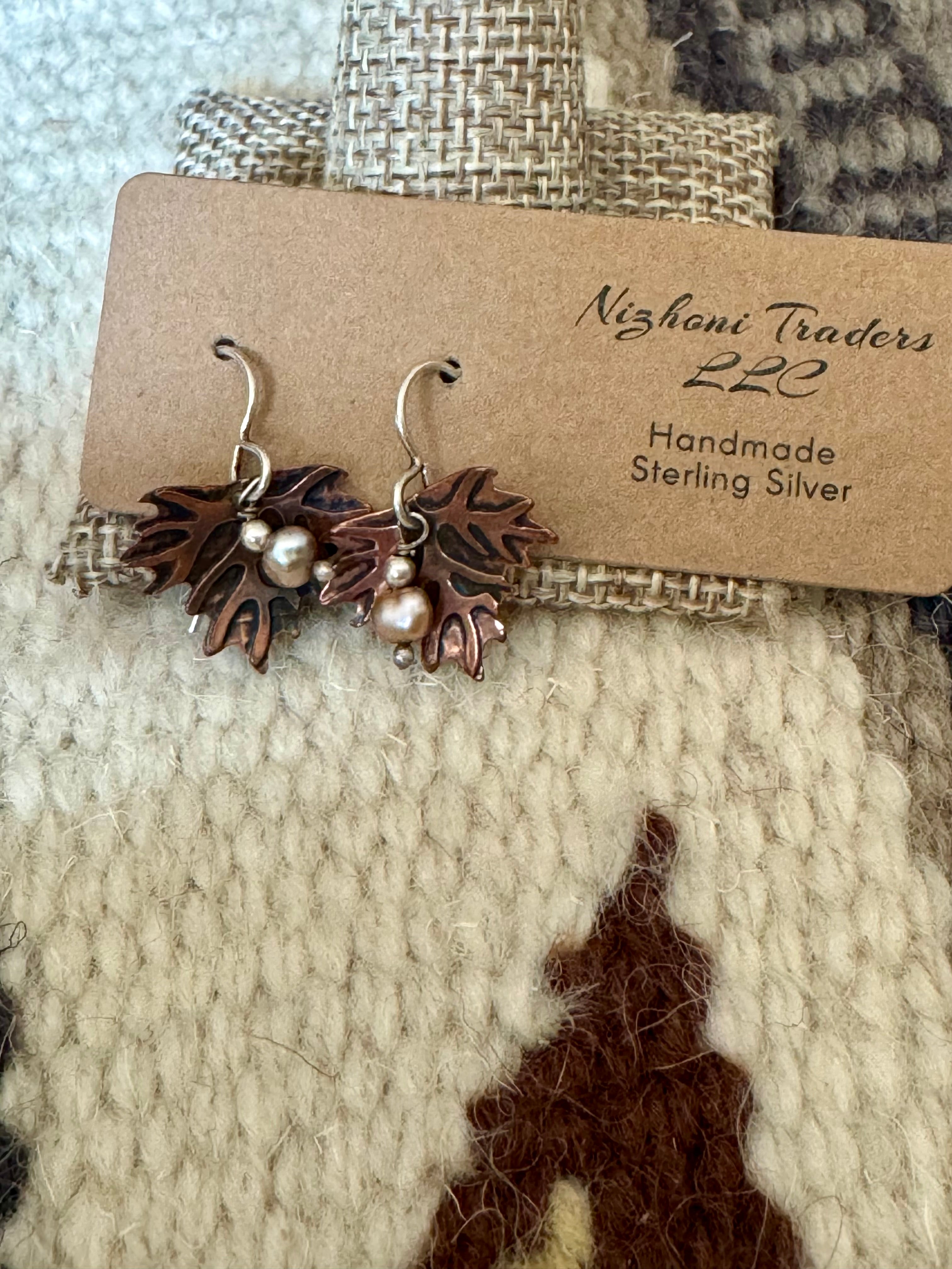 Vintage Handmade Copper Earrings